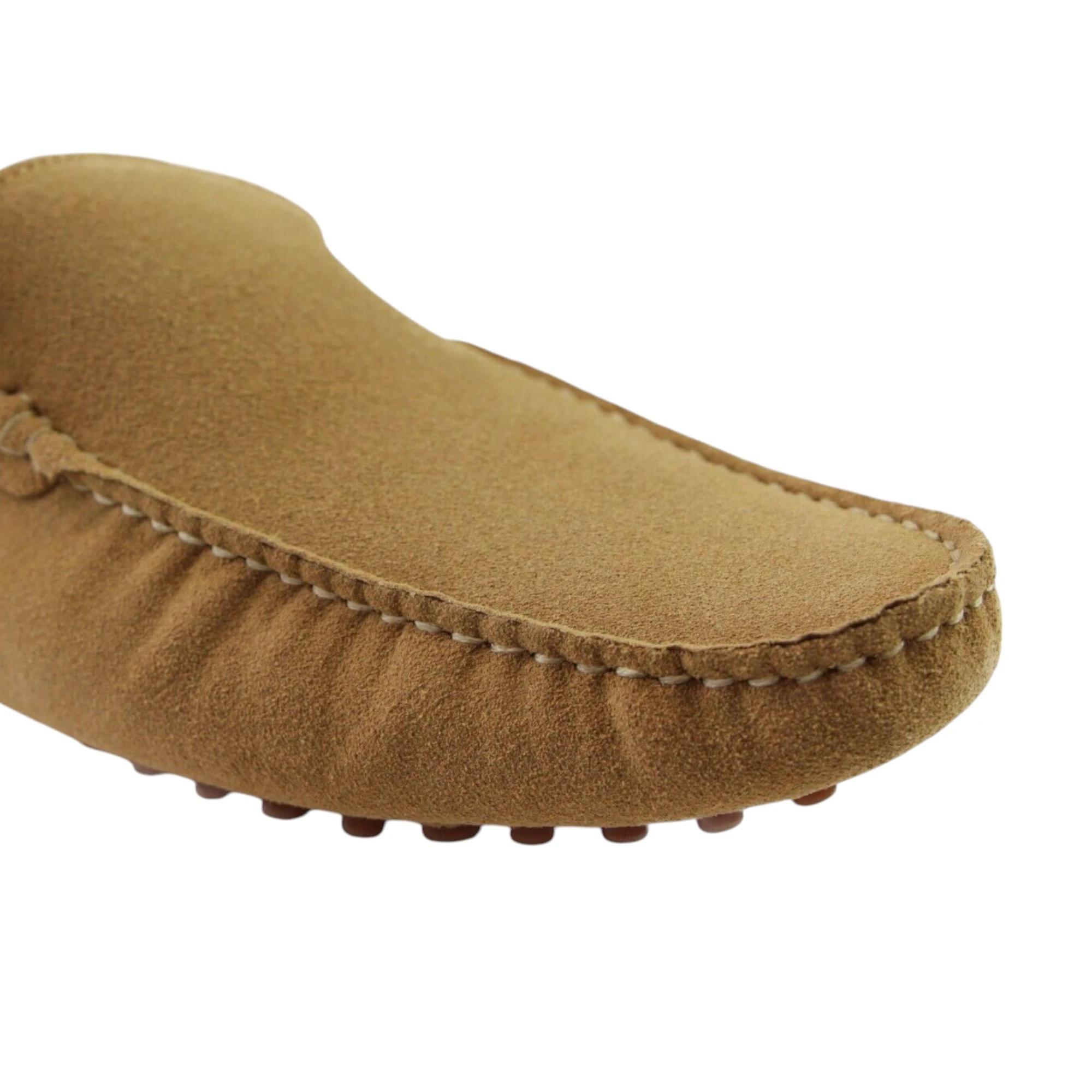 4 Zasel Mens Summer Boat Shoes Suede Casual Slip On Deck Driving Loafers CAMEL, 4 of 4