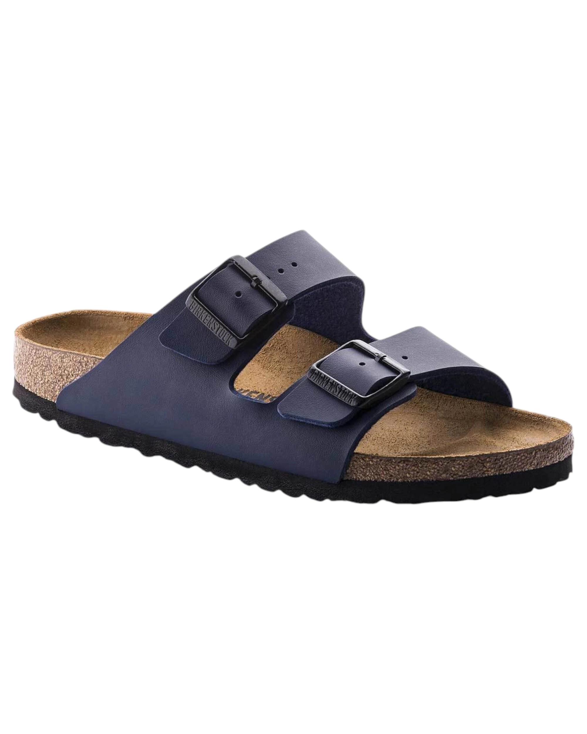 4 Birkenstock Unisex Arizona Birko-Flor Slip On Sandals BLUE, 4 of 6