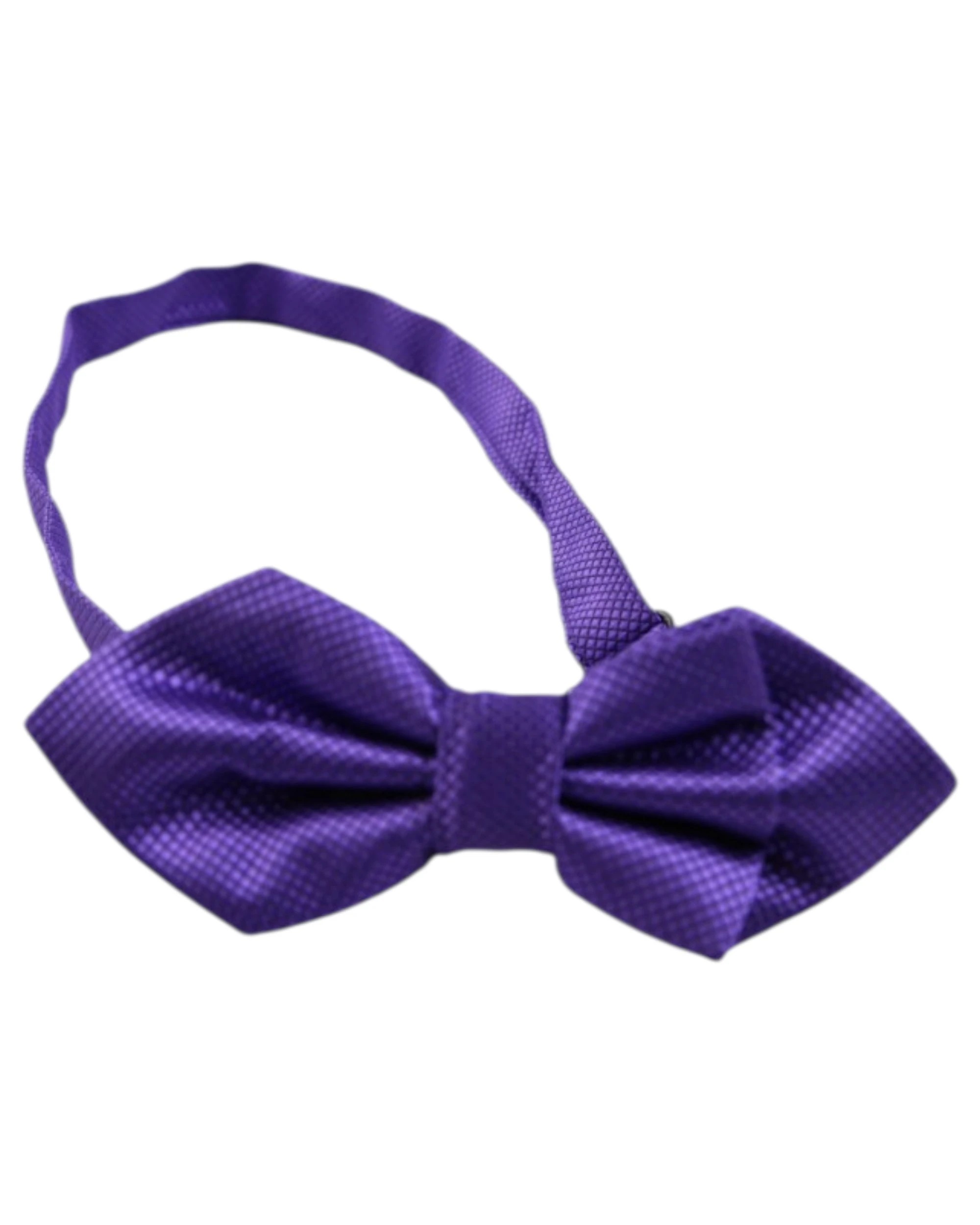2 Zasel Mens Dark Purple Diamond Shaped Checkered Bow Tie, 2 of 2