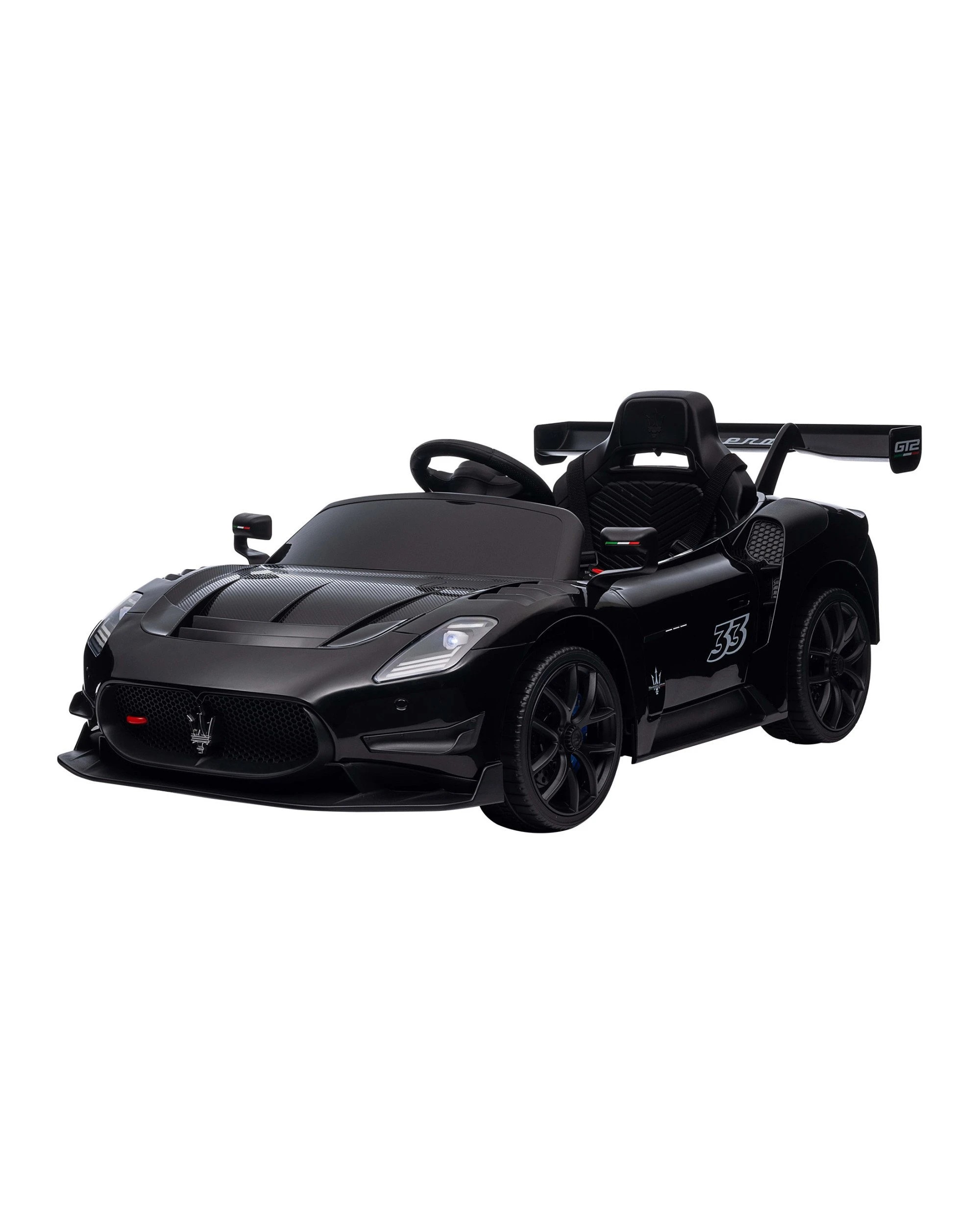 1 Kahuna Maserati MC20 GT2 Licensed Electric Kids Ride On Race Car Black, 1 of 10