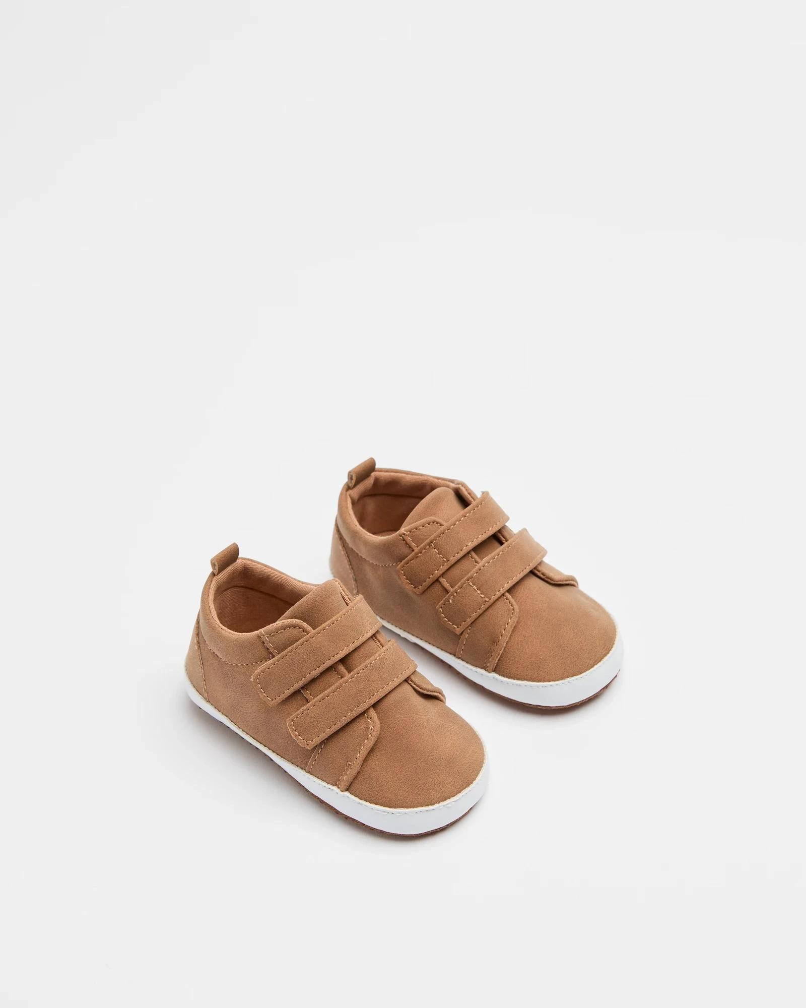 2 Target Baby Baby Boys First Walker Tab Sneaker - Jonah TAN, 2 of 2