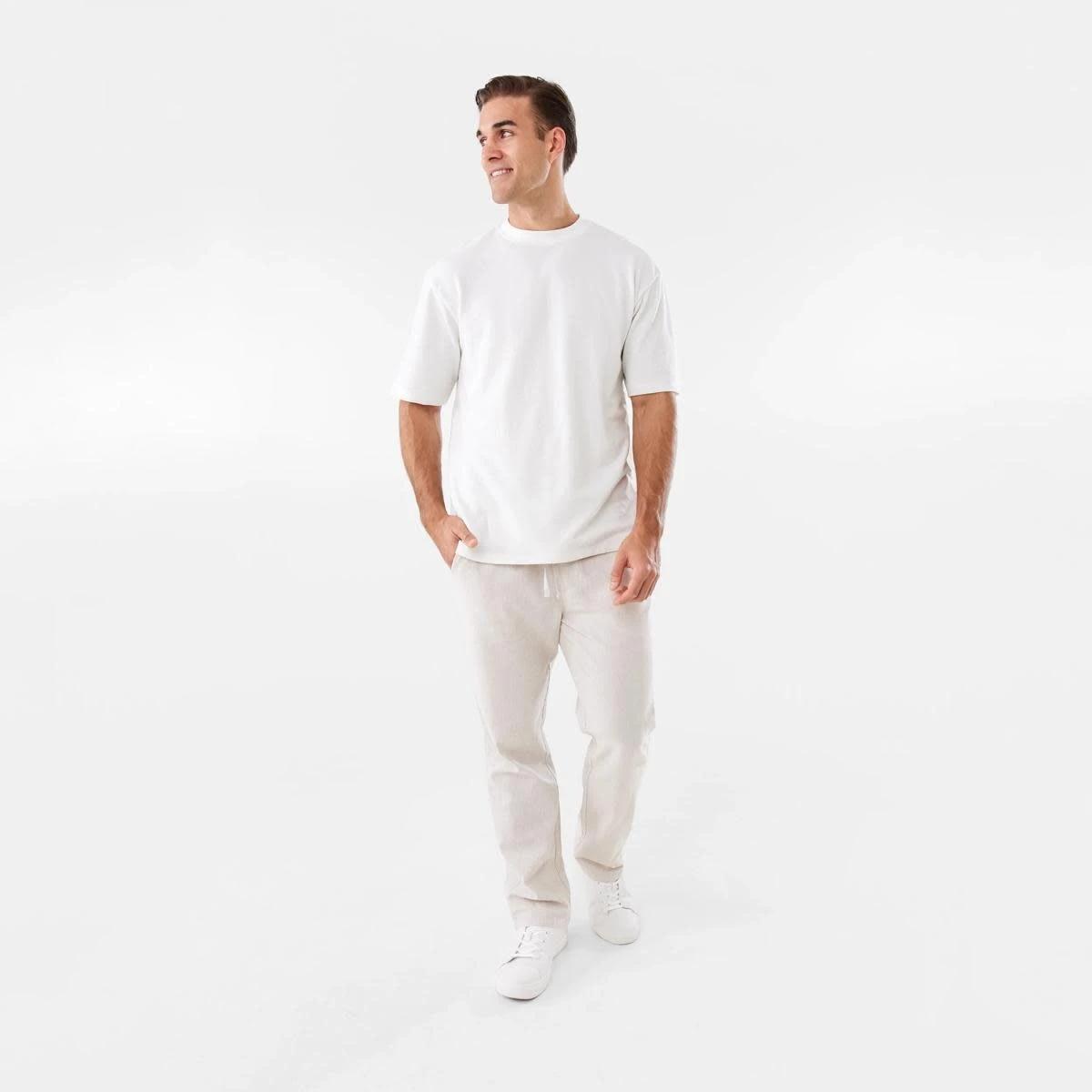 2 Cotton Linen Chino Pants BARLEY YD, 2 of 6