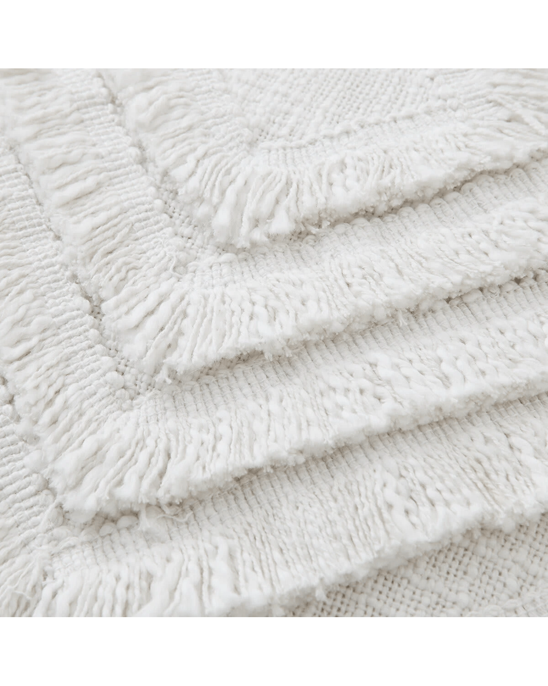 6 50cm Diamond Cotton Cushion Cover - White, 6 of 9