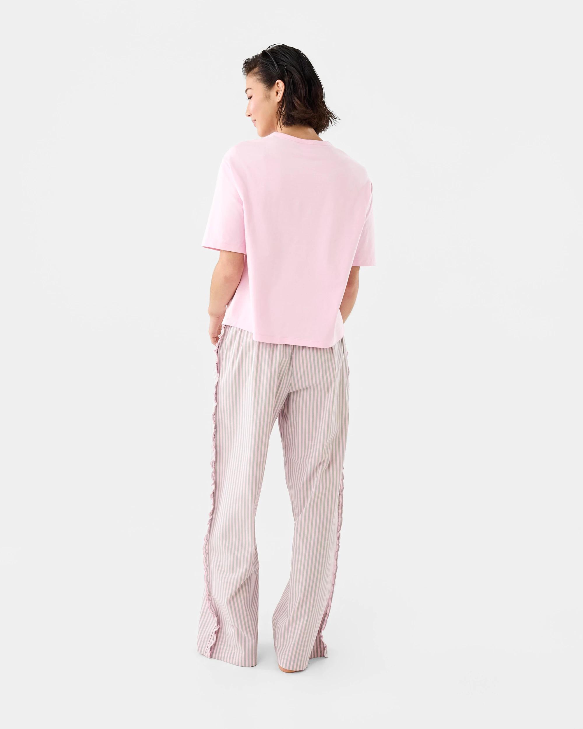 4 Cotton Ruffle Pocket T-shirt Pkldy Pink, 4 of 7