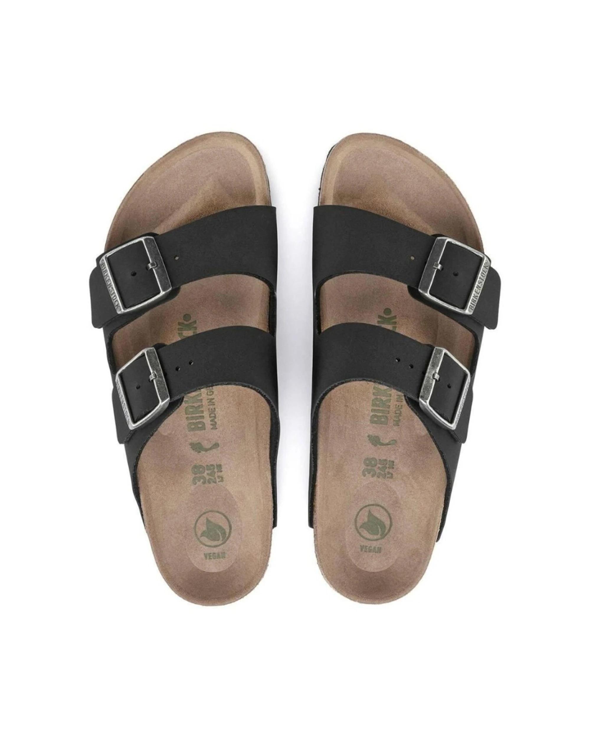3 Birkenstock Arizona BirkiBuc Vegan Slip-On Sandals Narrow BLACK, 3 of 8