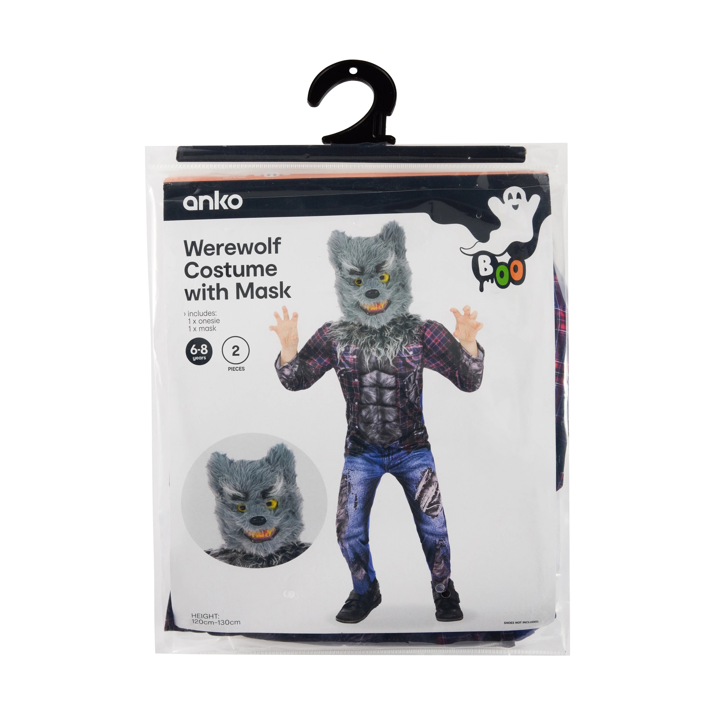 5 2 Piece Werewolf Costume with Mask - Ages 6 -8, 5 of 6