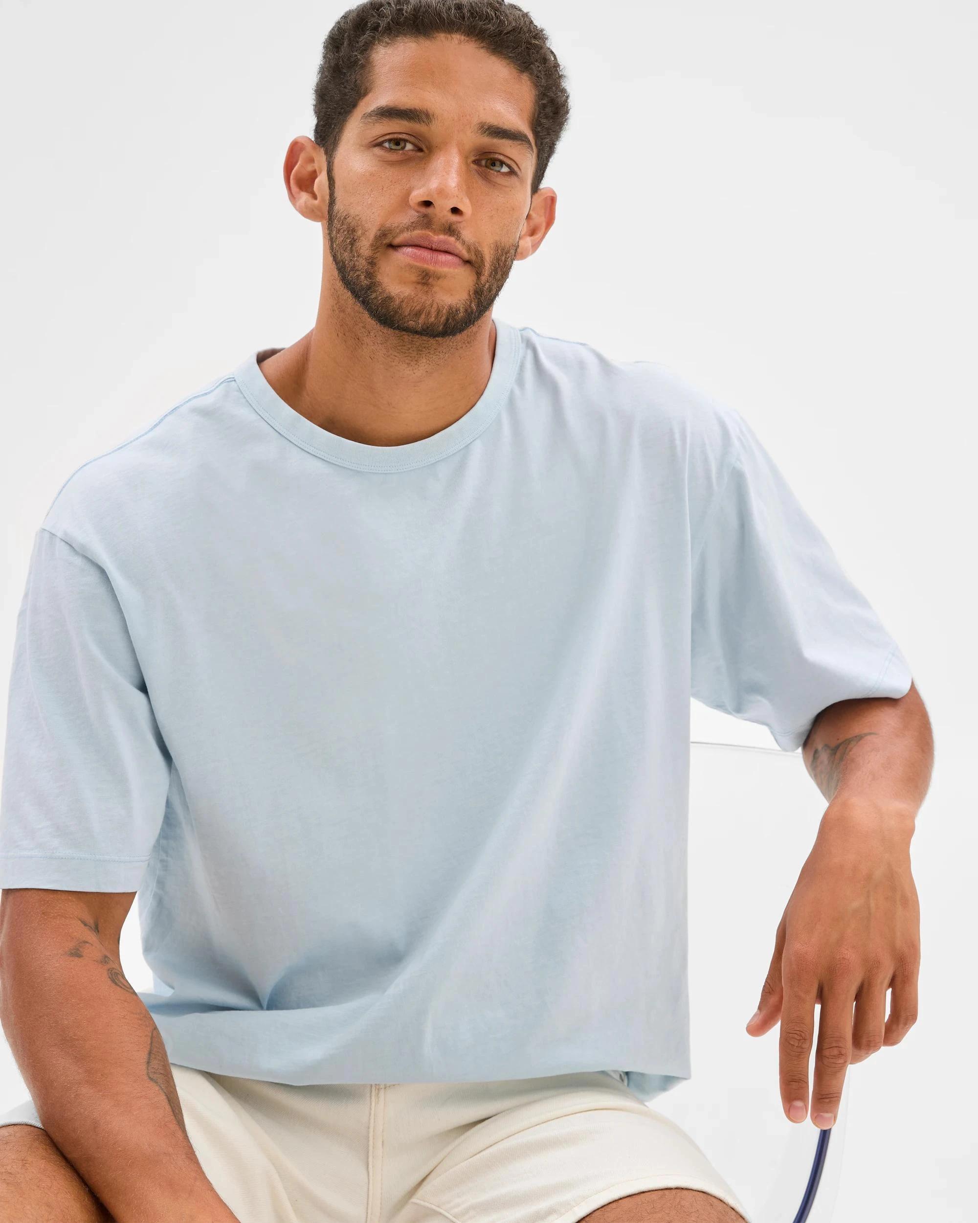 5 Target Man Australian Cotton Oversized T-Shirt LIGHT BLUE, 5 of 5