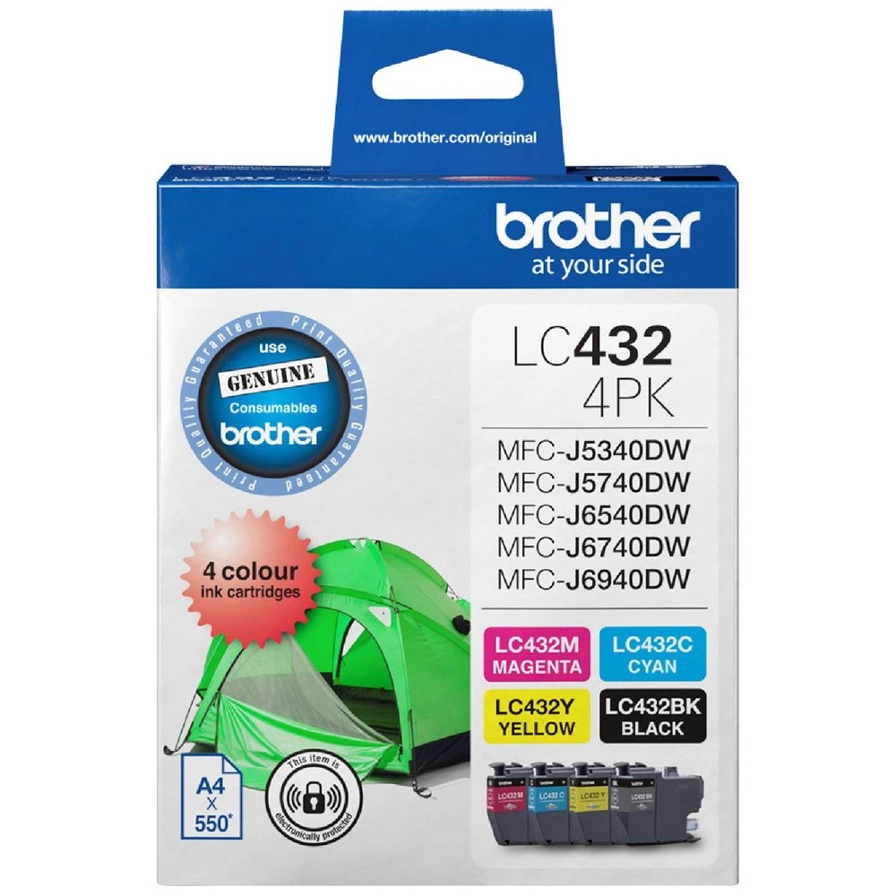 1 Brother LC 432 Ink Cartridges 4 Colour Value Pack, 1 of 1