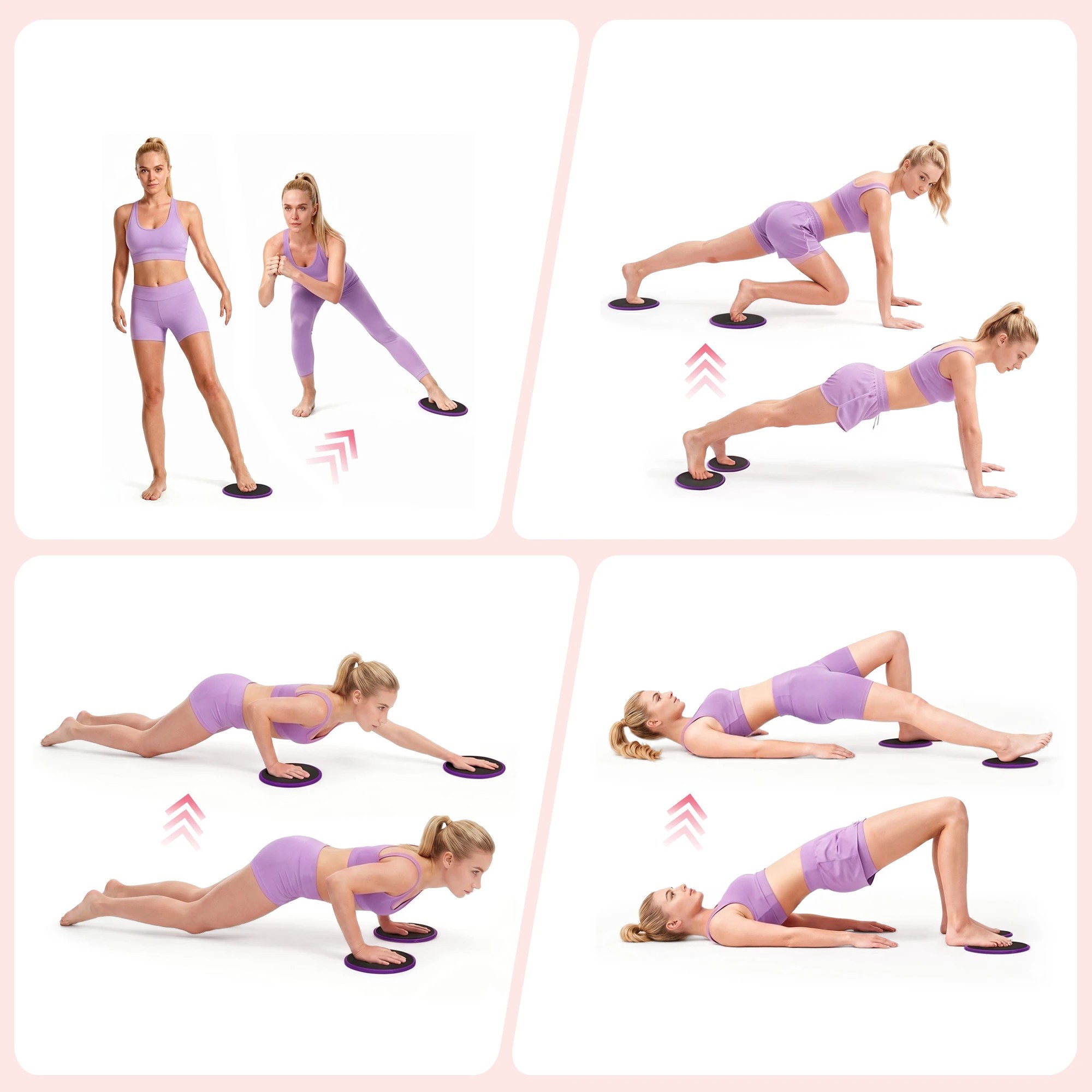 9 Everfit Pilates Ring Set 15Pcs Home Workout Fitness Equipment Yoga Ball Socks Starter Kit - Purple, 9 of 9