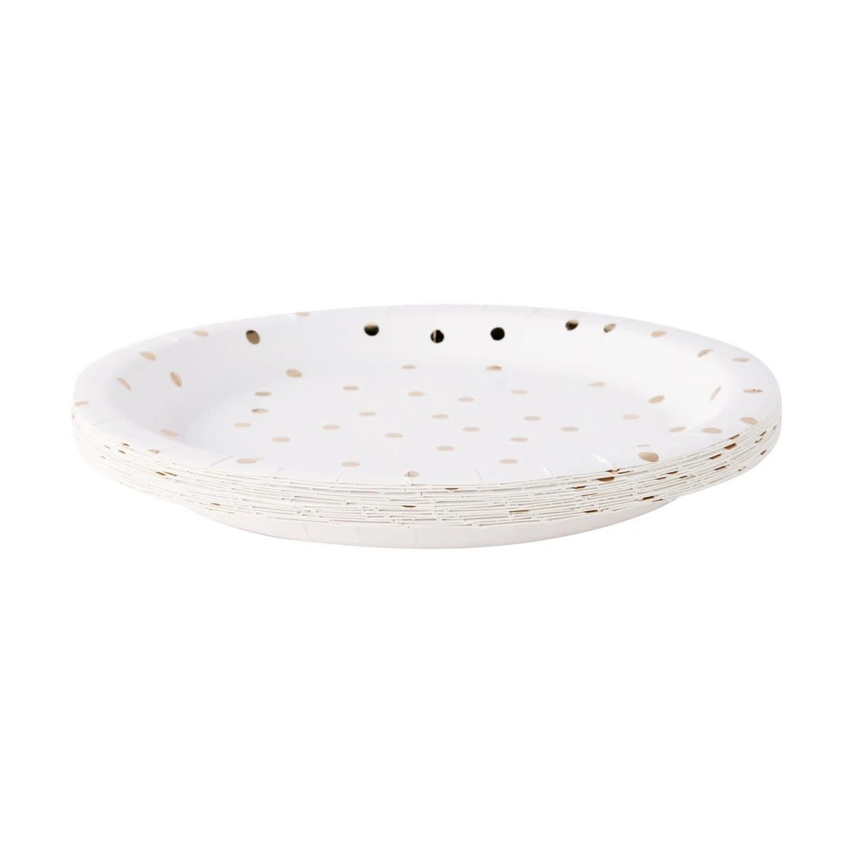2 16 Piece Gold Foil Dot Paper Plates, 2 of 7