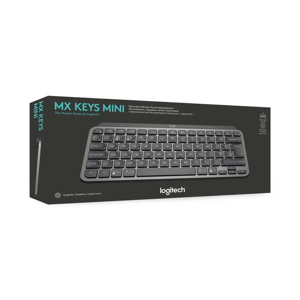 9 Logitech MX Keys Mini Wireless Keyboard Graphite, 9 of 10