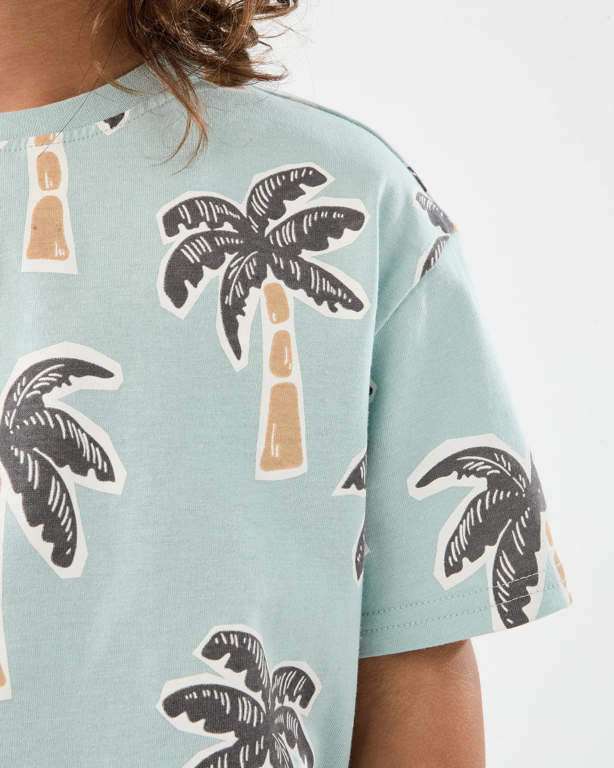 4 All Over Print T-shirt Grn Palm, 4 of 6