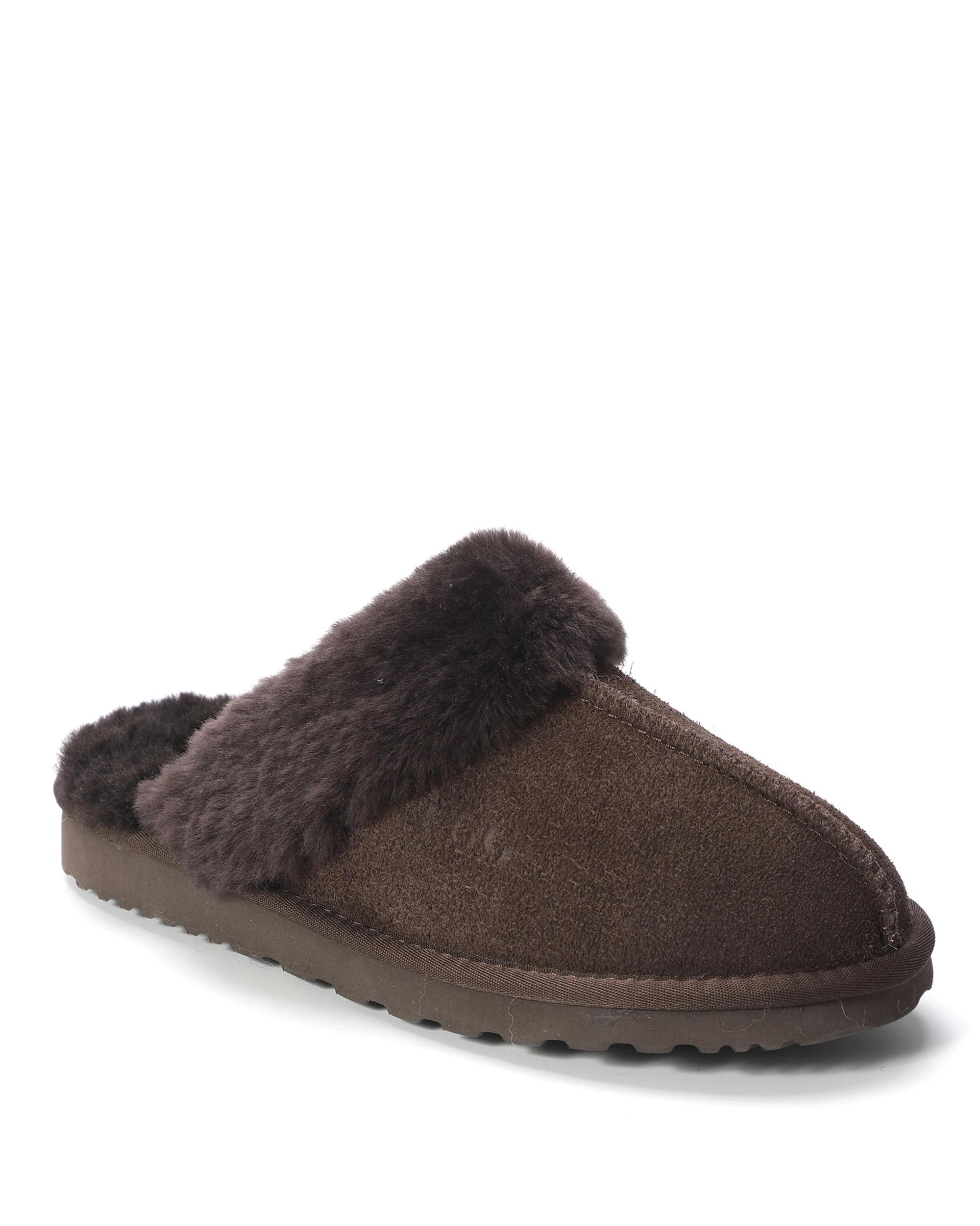 1 AUS WOOLI UGG Sheepskin Wool Sydney Slippers CHOCOLATE, 1 of 6