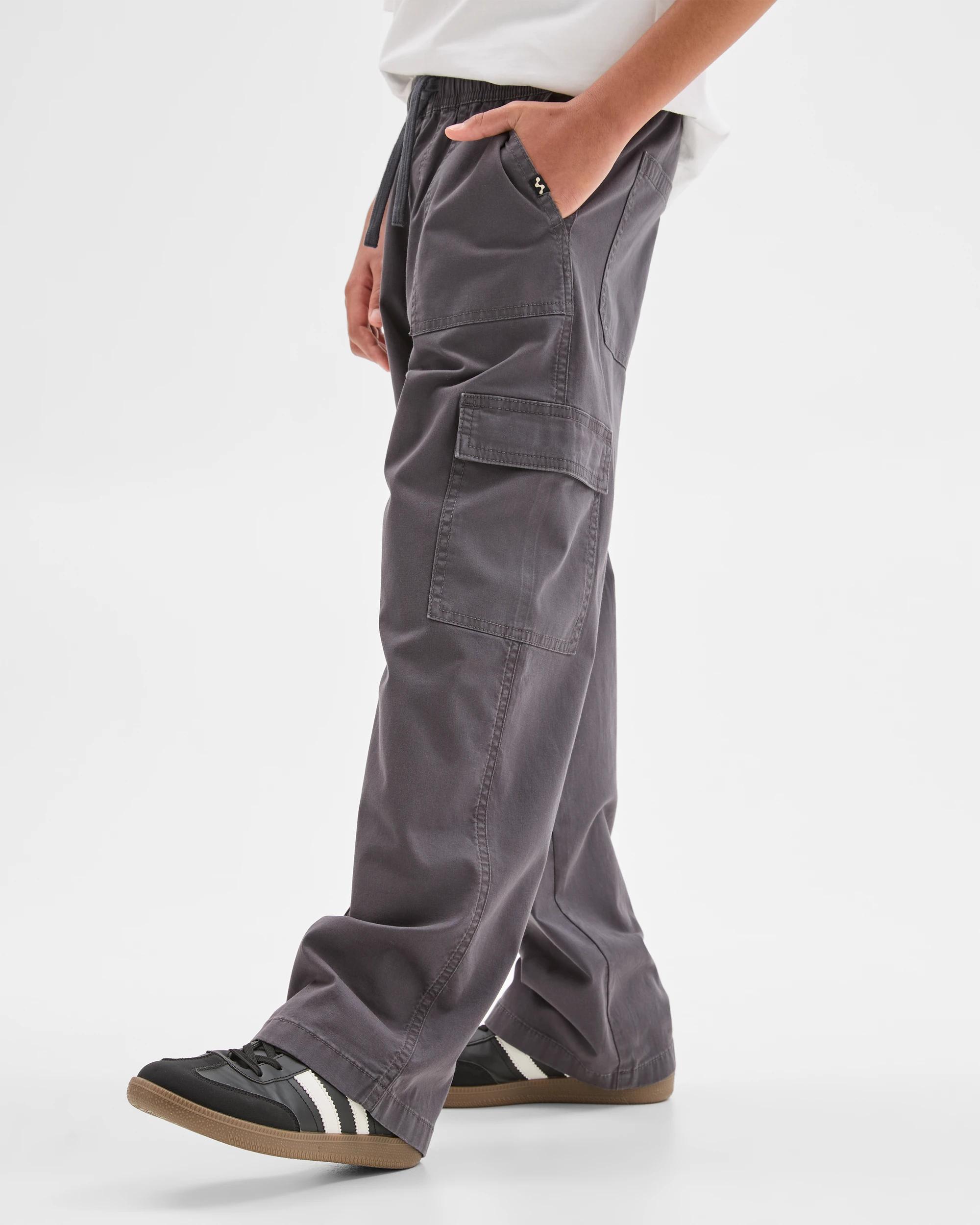 3 Target Kids Loose Fit Cargo Pants CHARCOAL, 3 of 8