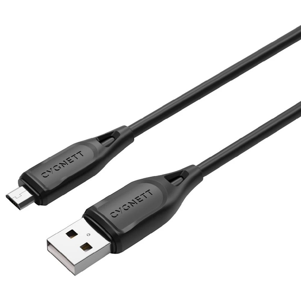 1 Cygnett Essentials Micro USB to USB-A Cable 1m Black, 1 of 3