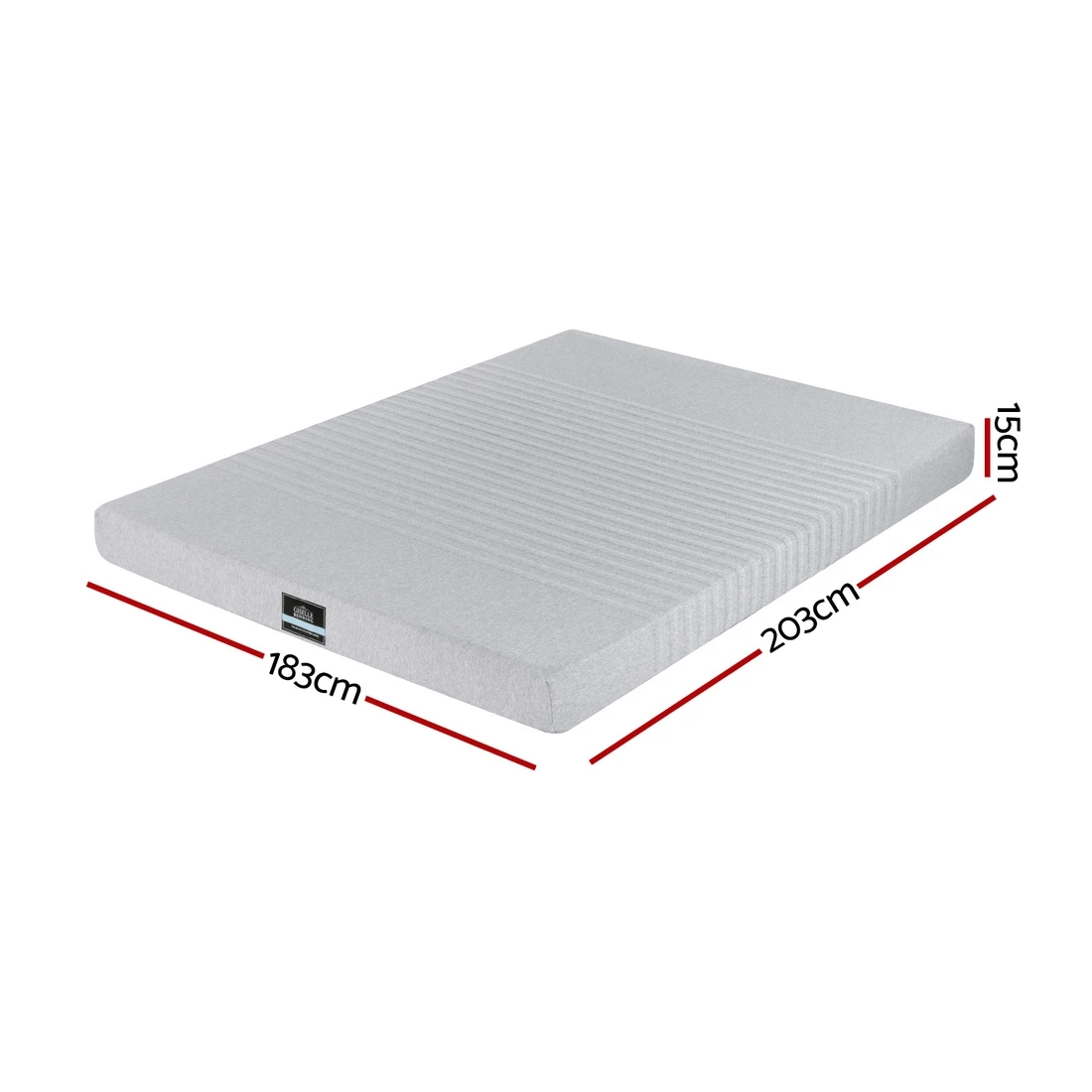 2 Giselle Bedding Cool Gel Memory Foam Mattress 7-Zone Washable Bamboo Cover 15cm King - Grey, 2 of 10