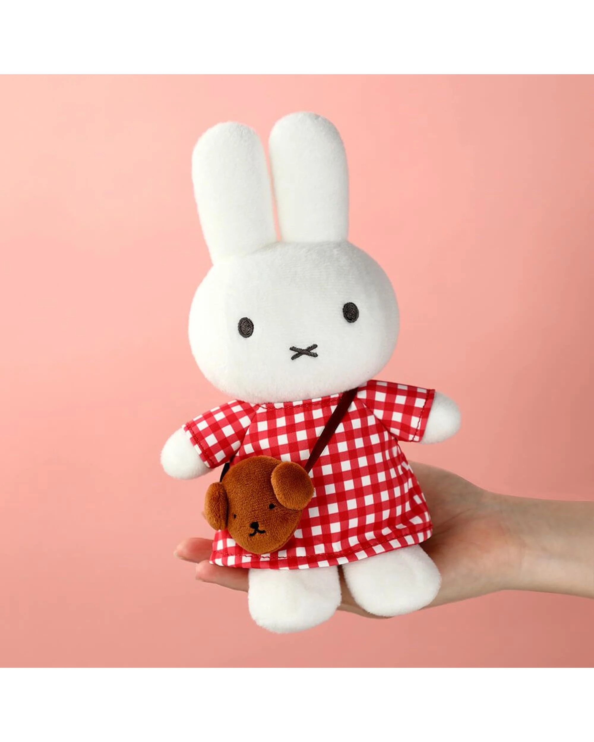 3 Miffy Checkered Dress With Snuffy Bag 24cm Plush, 3 of 5