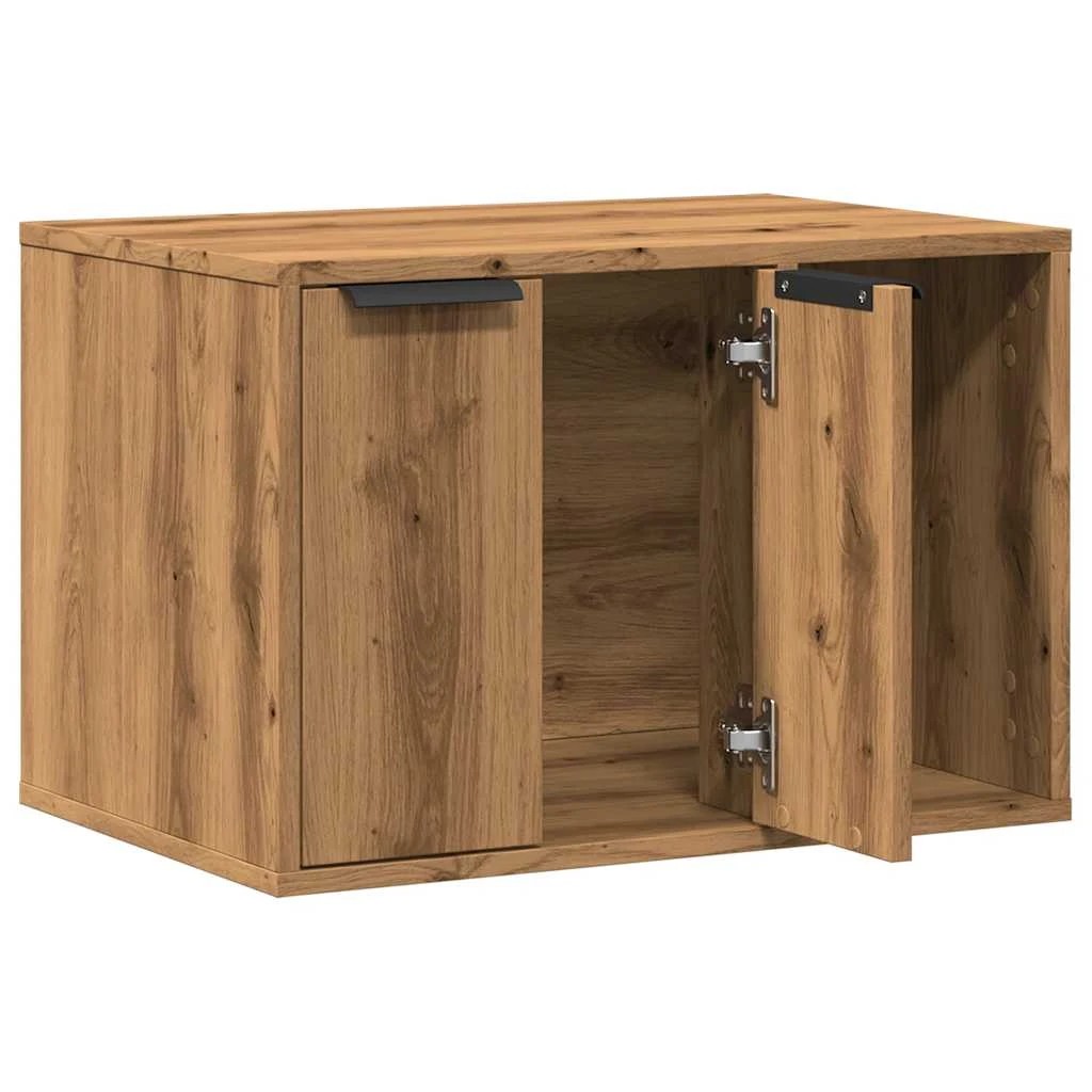 2 vidaXL Cat Litter Box Enclosure Engineered Wood - Brown, 2 of 9