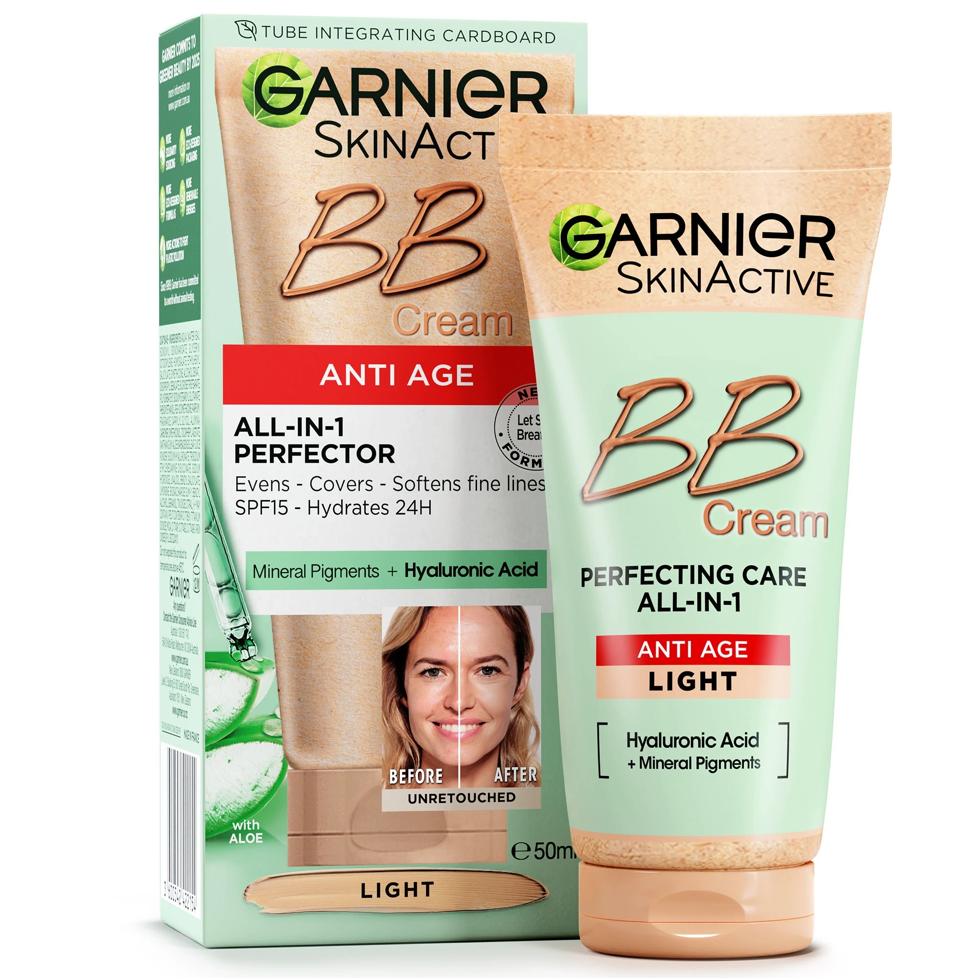 2 Garnier SkinActive Perfecting Care All-In-One BB Cream Anti Age - Light, 2 of 6