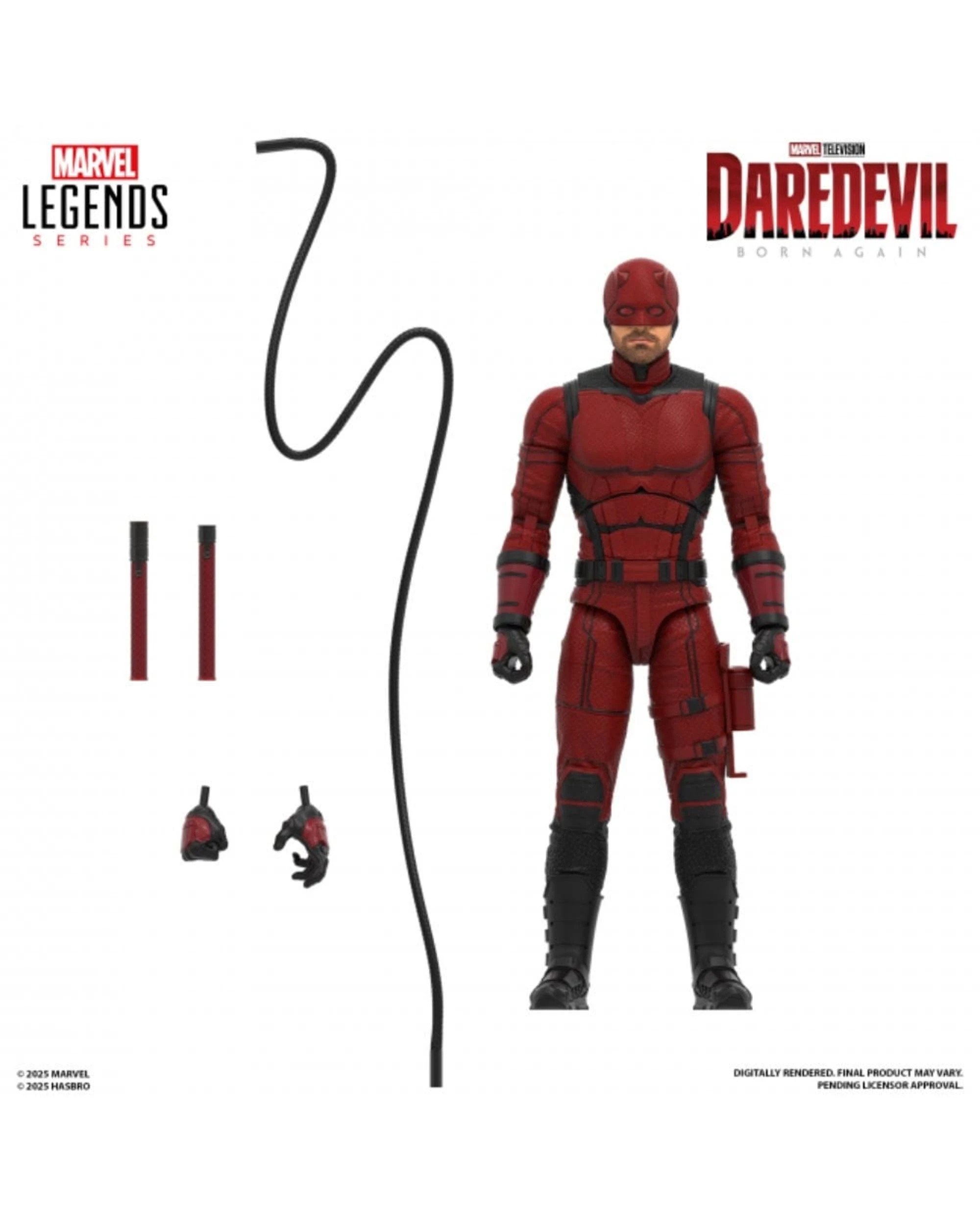 2 Marvel Legends Series Daredevil: Born Again Daredevil Action Figure, 2 of 3
