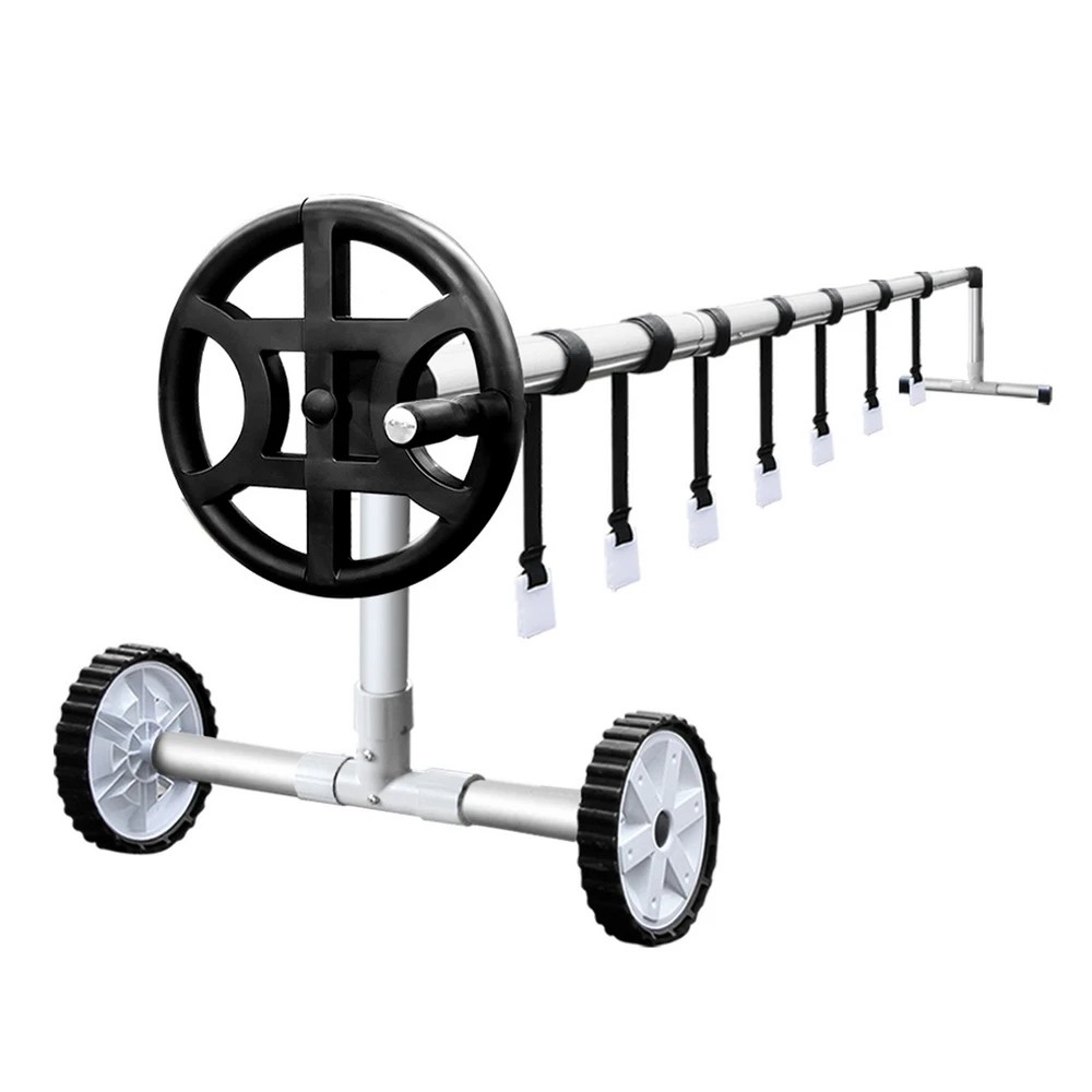 1 Aqua Buddy Pool Cover Roller 4m Adju Swimming Pool Solar Blanket Reel - Silver, 1 of 6