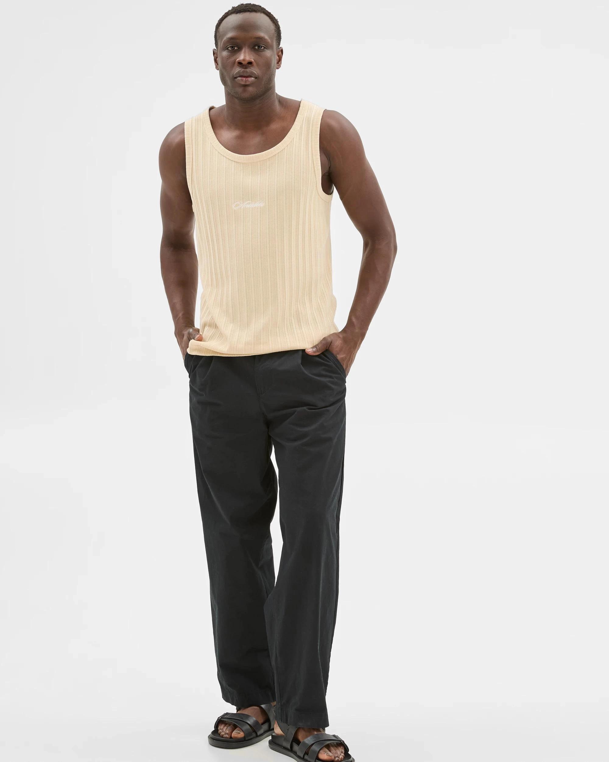 1 Australian Cotton Blend Ribbed Tank Top - Commons NEUTRAL, 1 of 6