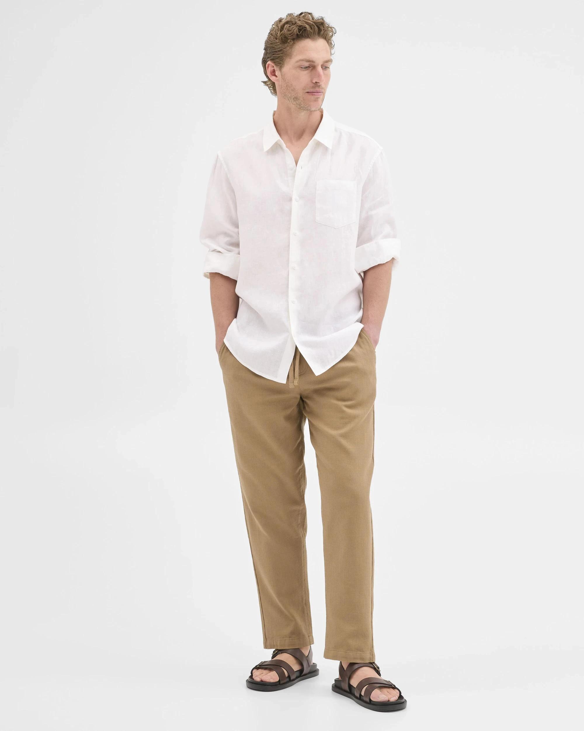 4 Target Australian Cotton Relaxed Textured Pants SEPIA TINT, 4 of 6