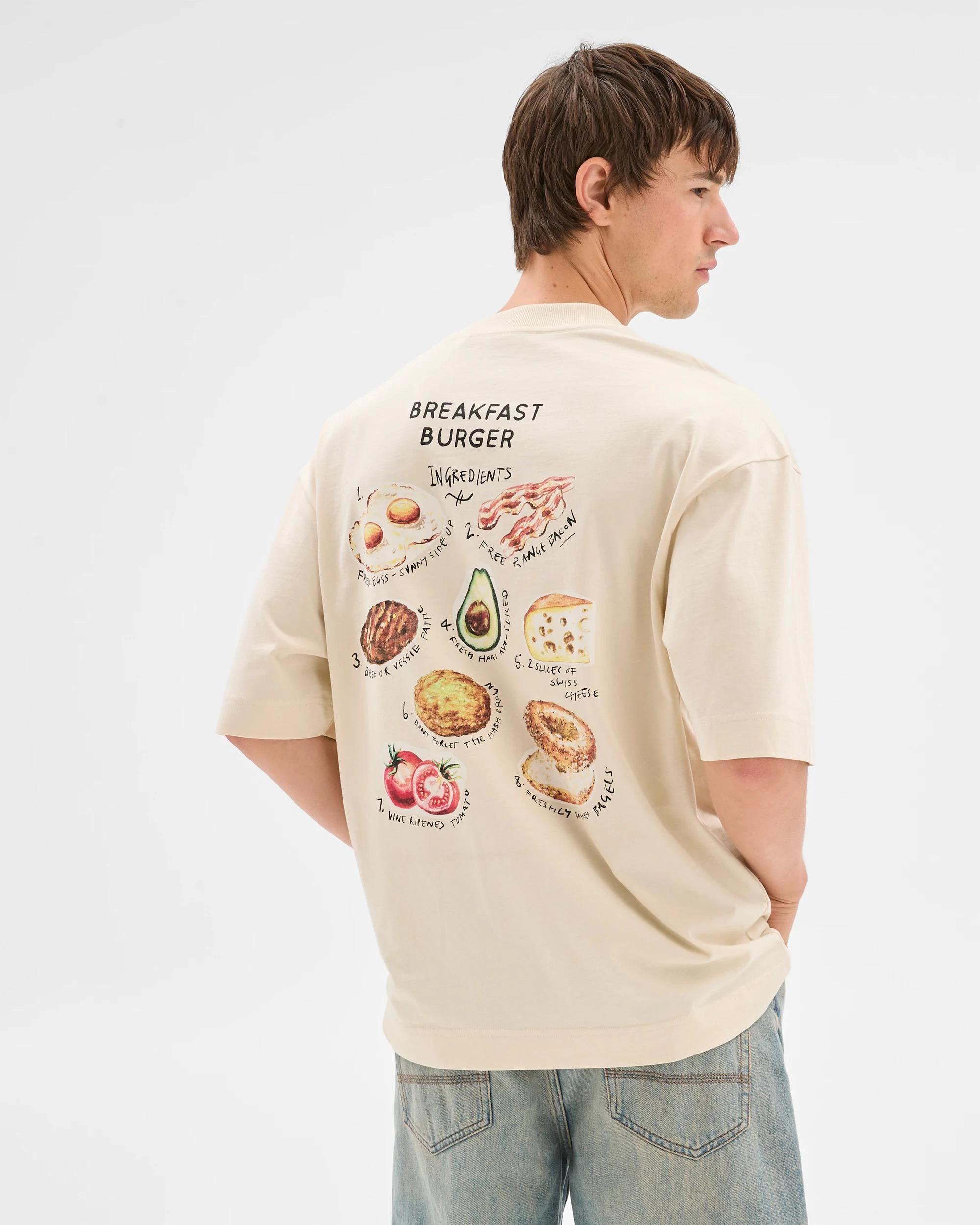 5 Australian Cotton Graphic T-Shirt - Commons BREAKFAST BURGER, 5 of 6