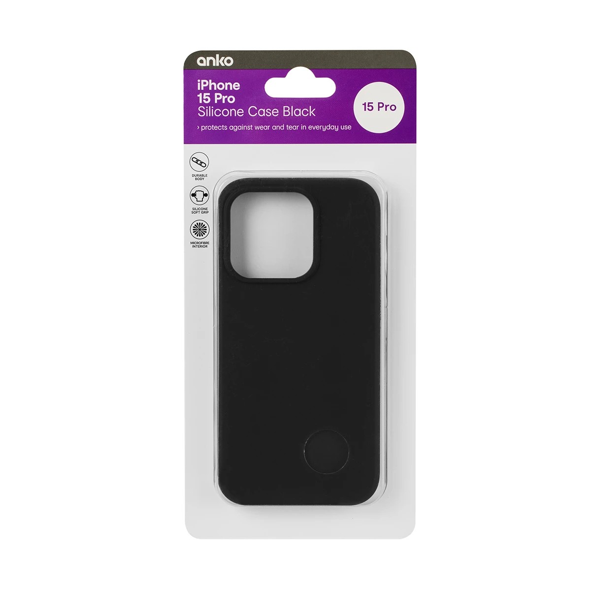 5 iPhone 15 Pro Silicone Case - Black, 5 of 5