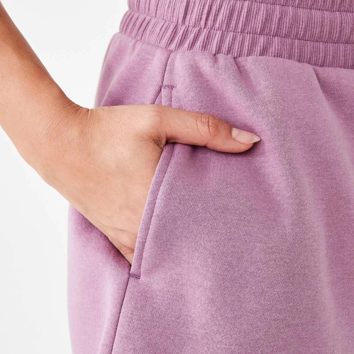 5 Active Womens Fleece Shorts Pur Demure, 5 of 6