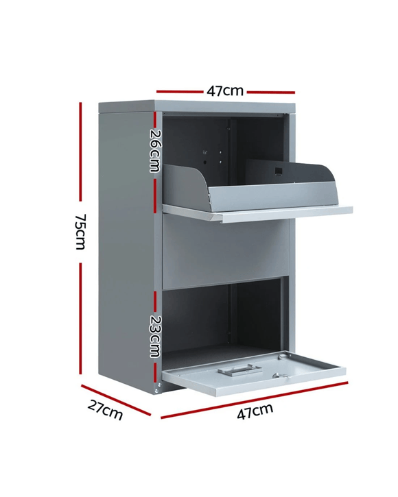 Gardeon Parcel Letterbox Drop Box Package - Grey