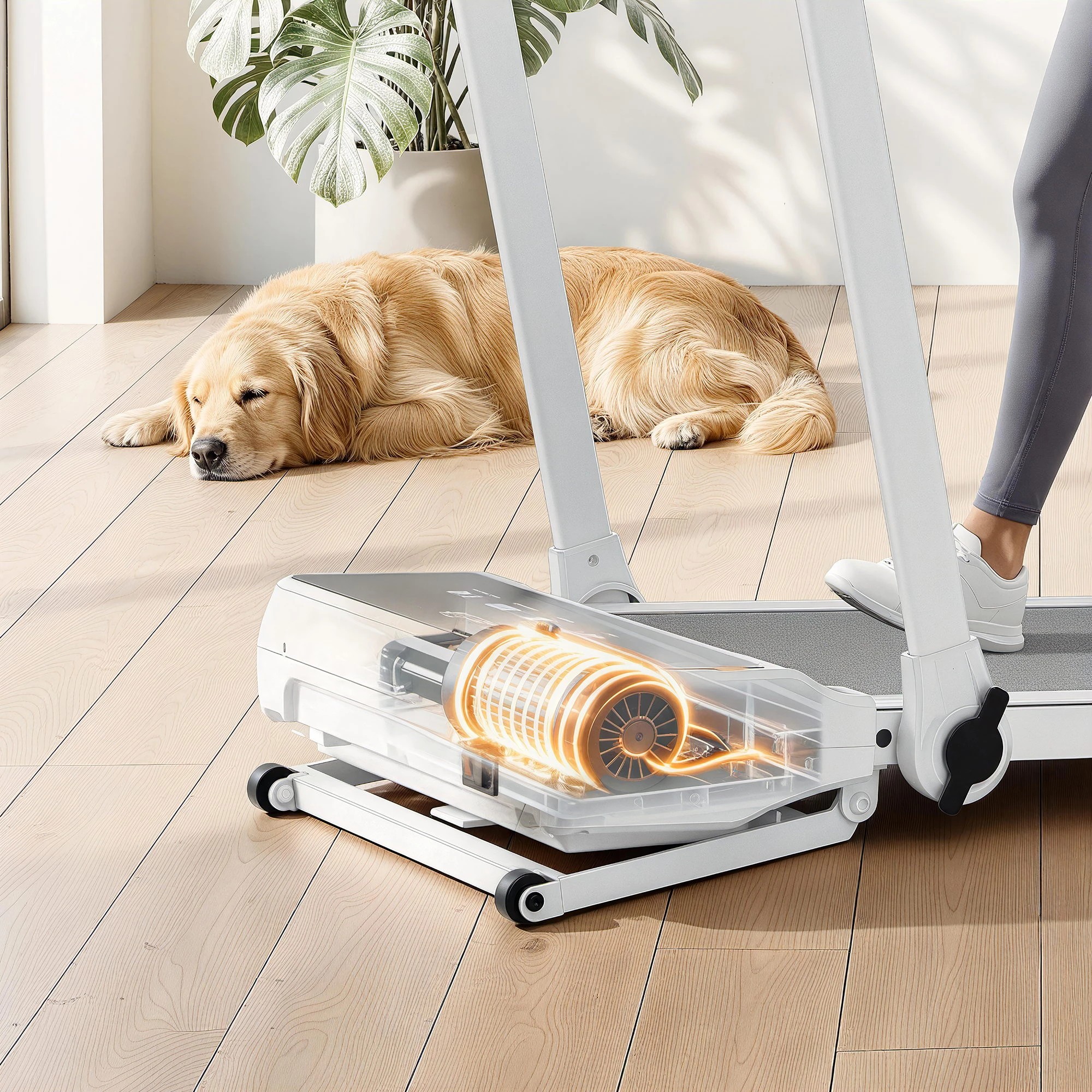 10 Everfit 3 in 1 Walking Pad Treadmill 20% Auto Incline Under Desk Foldable for Home With 40cm Belt - White, 10 of 10
