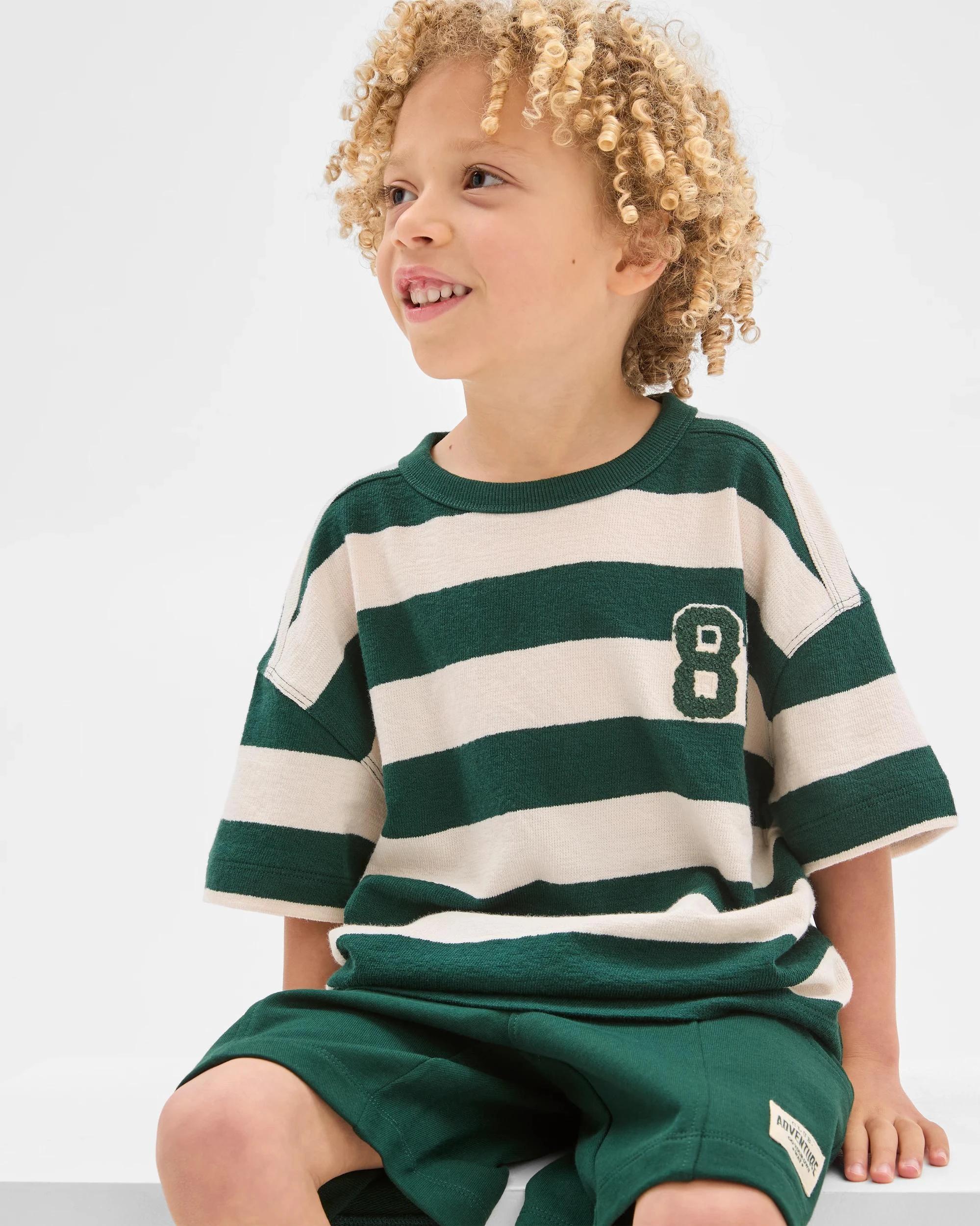 1 Target Australian Cotton T-Shirt and Short 2 Piece Set GREEN, 1 of 6