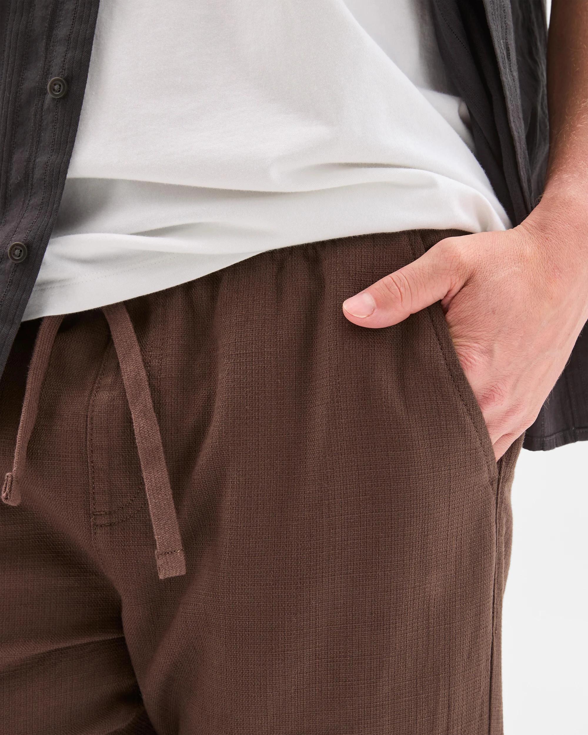 4 Target Australian Cotton Relaxed Textured Pants CHOCOLATE, 4 of 5