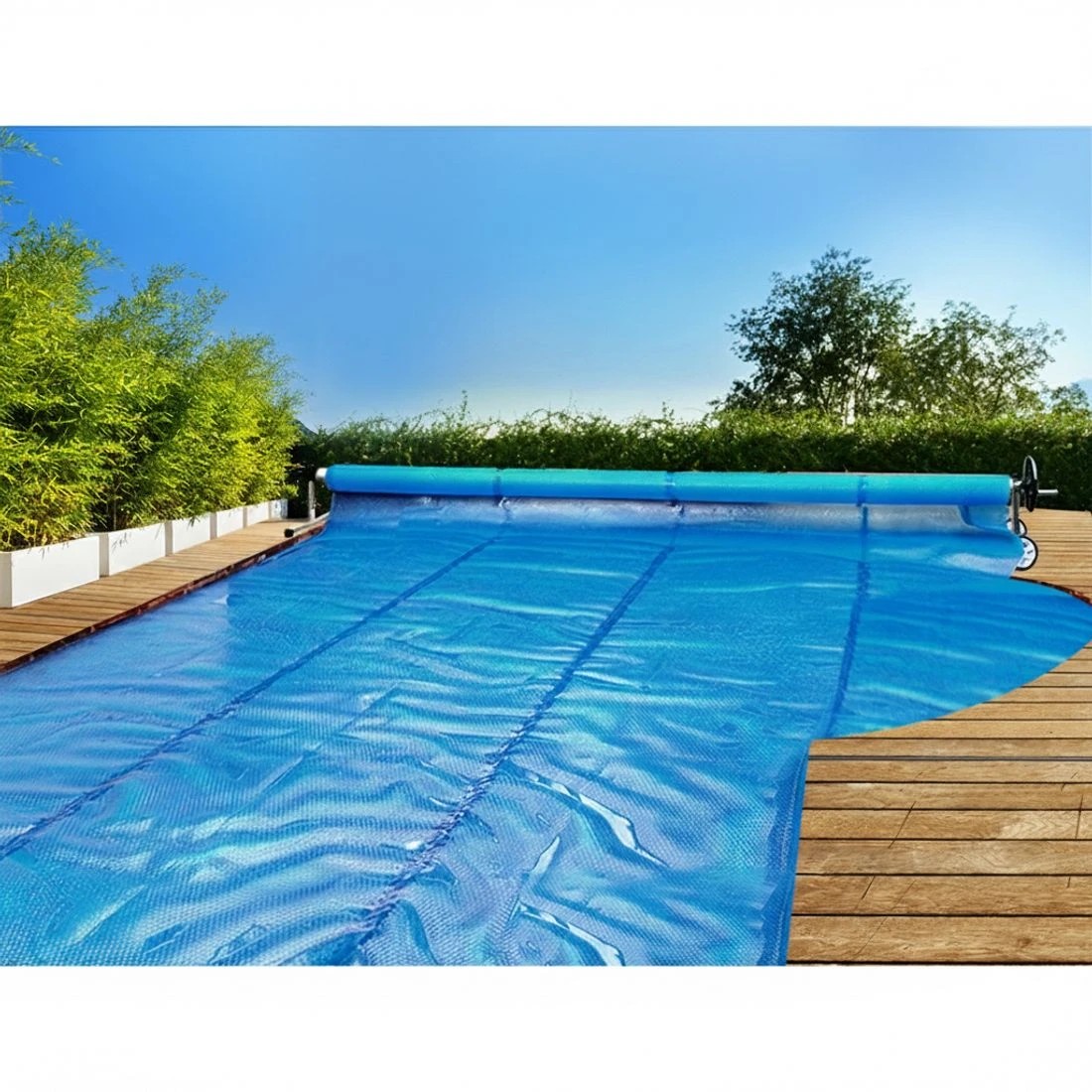 4 Aquabuddy Pool Cover Roller 5.5m Adjustable Swimming Pool Solar Blanket Reel - Multi, 4 of 9