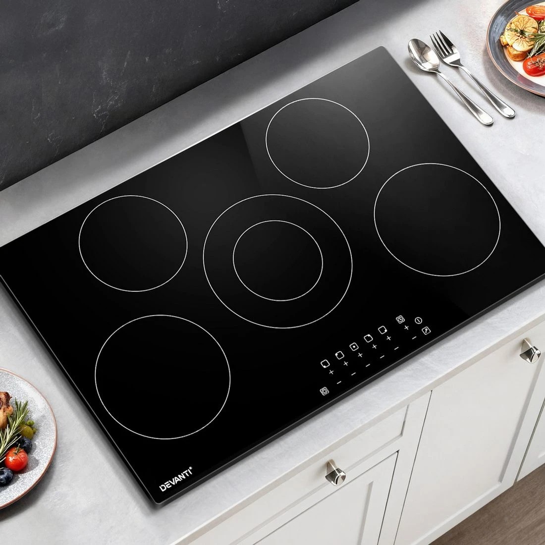 3 Devanti Electric Ceramic Cooktop 90cm - Black, 3 of 7