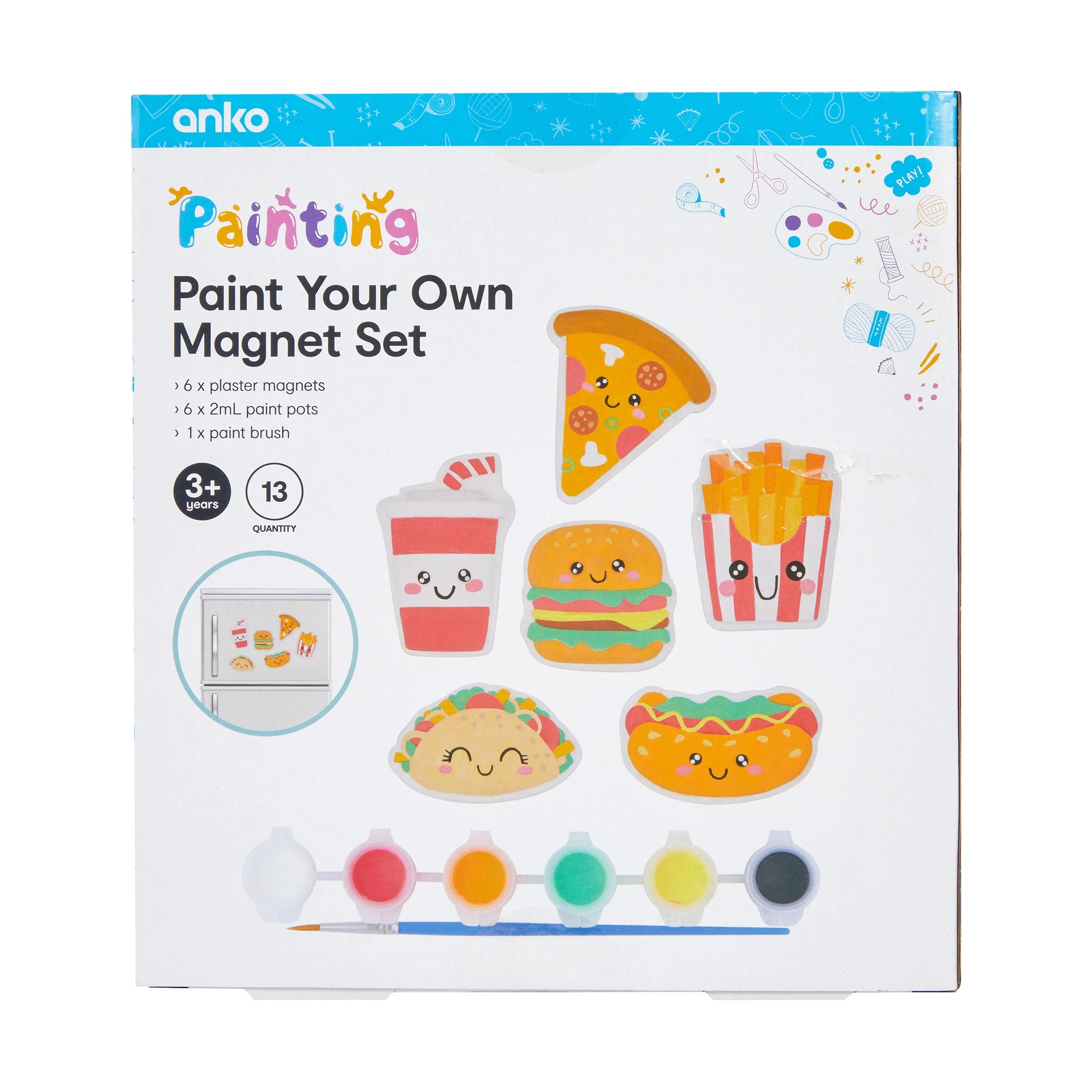 10 13 Piece Paint Your Own Magnet Set - Fast Food, 10 of 10