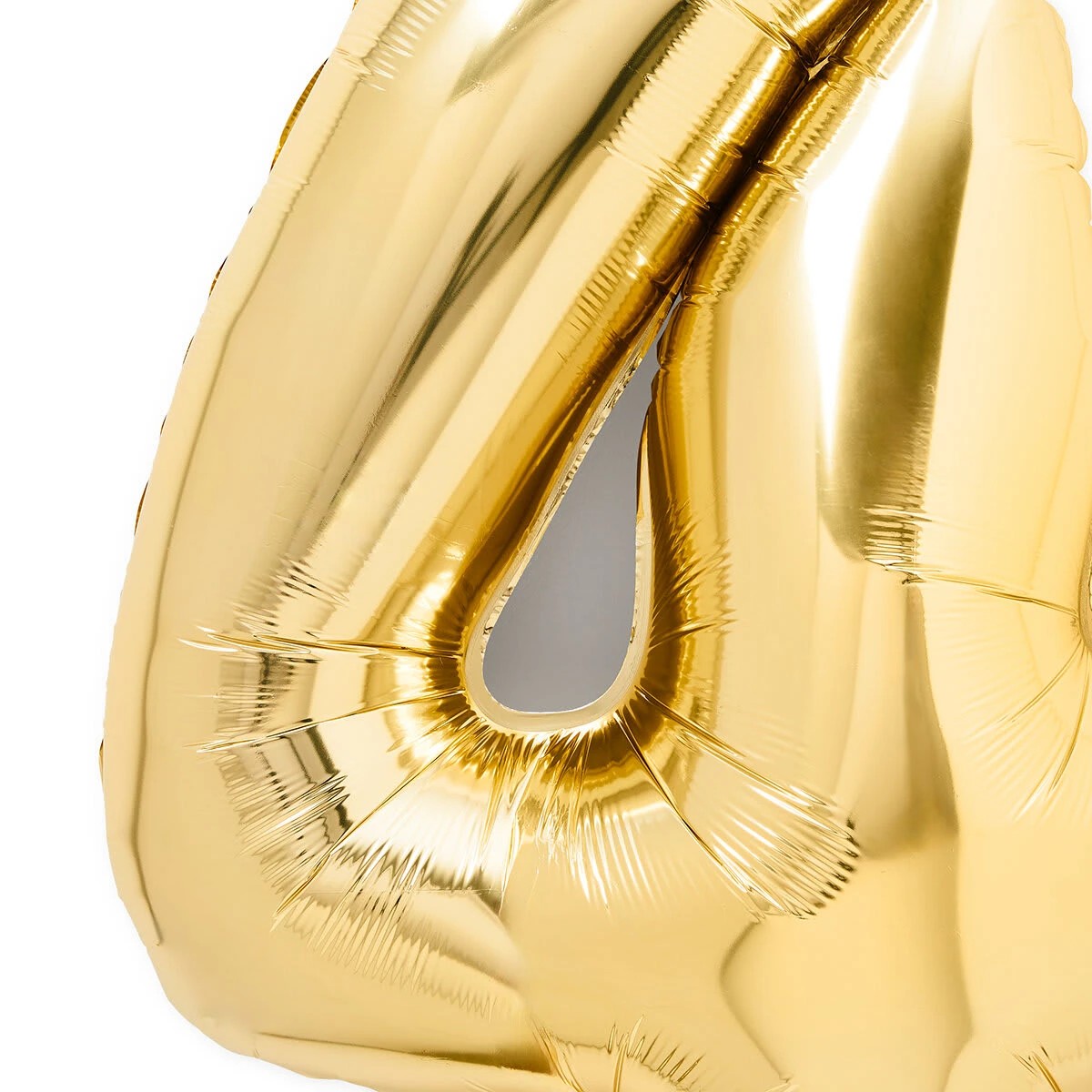 2 Gold Look Giant Number 4 Foil Balloon, 2 of 5