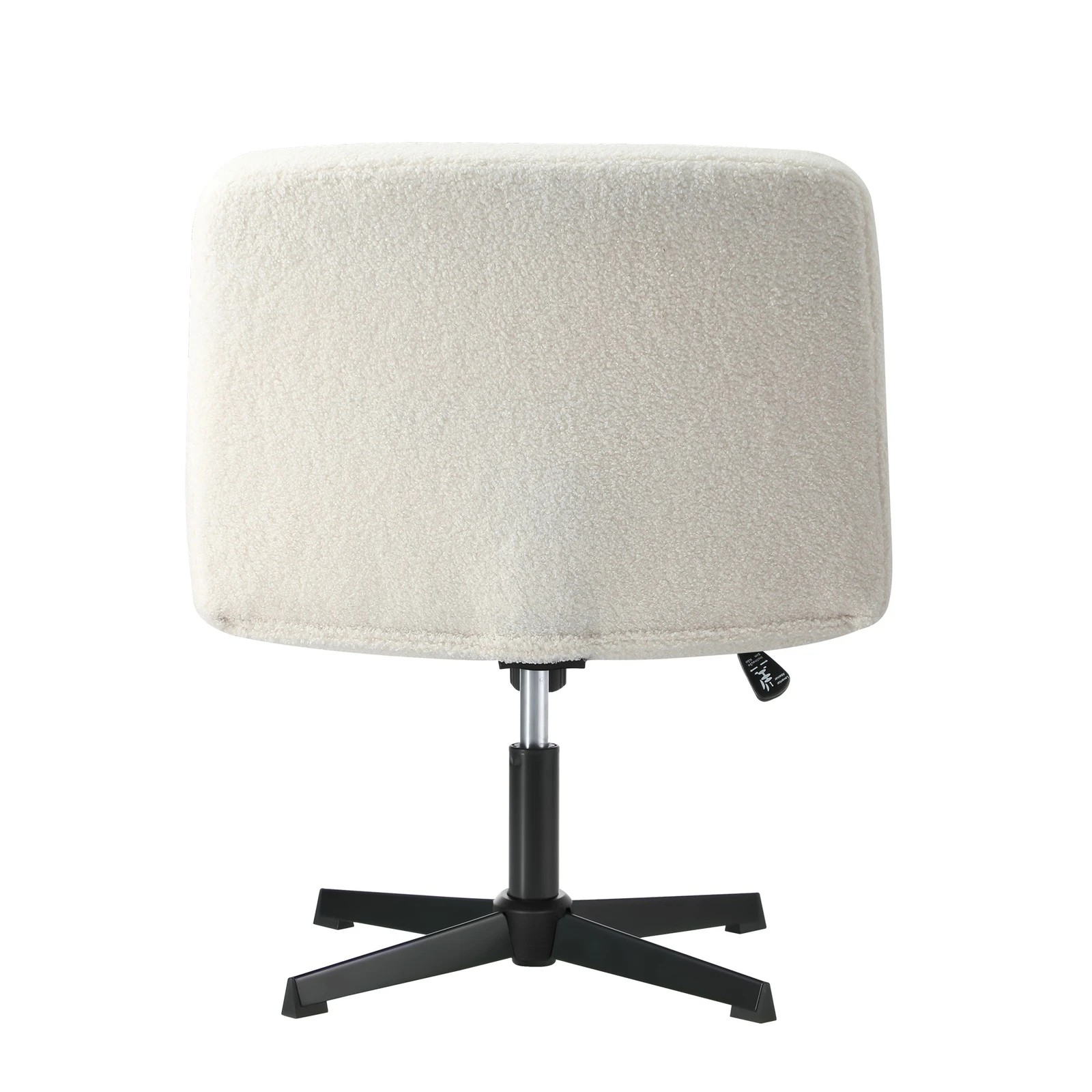3 Oikiture Armless Office Desk Chair Boucle
 - White, 3 of 10