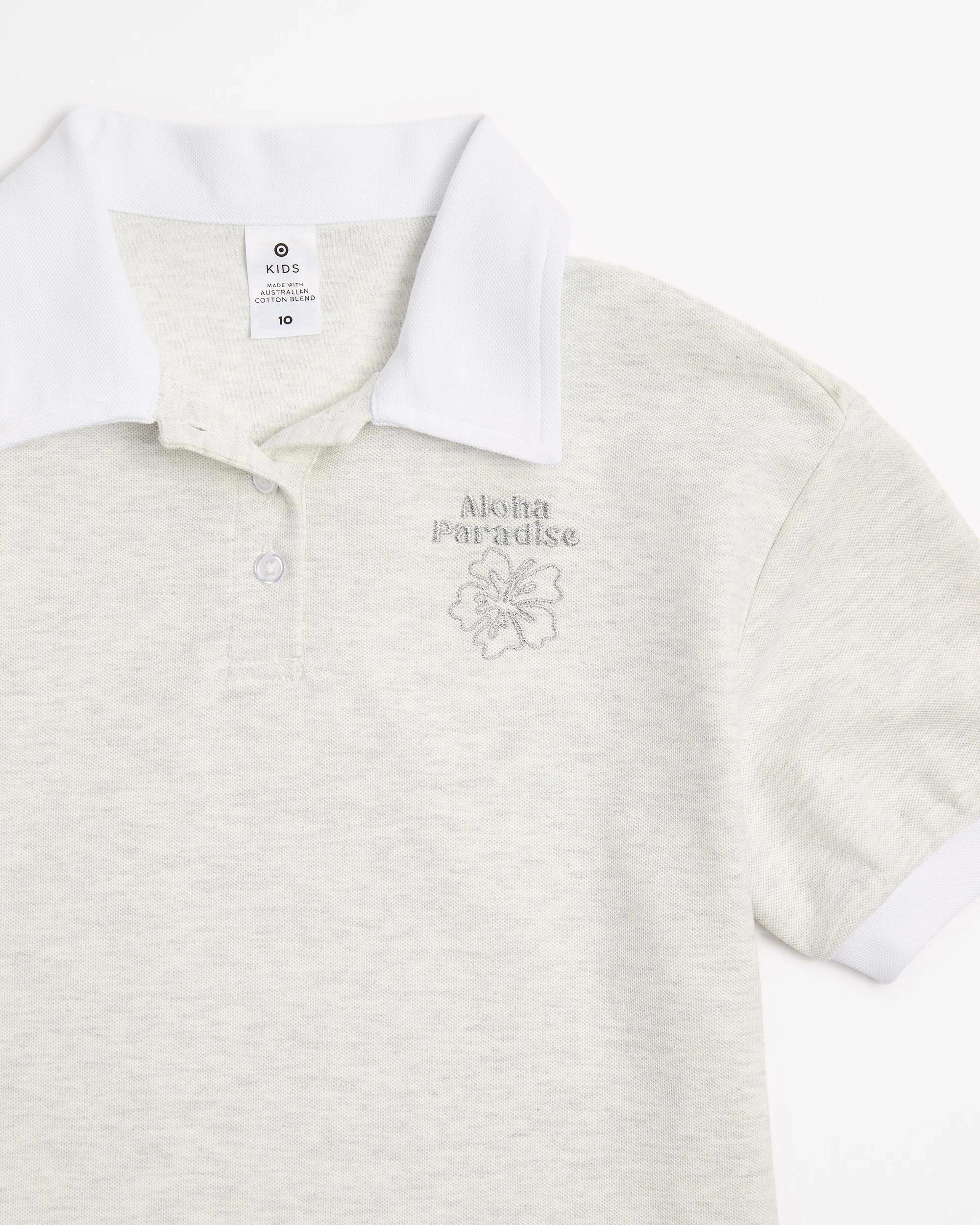 5 Target Australian Cotton Blend Polo Top GREY, 5 of 5