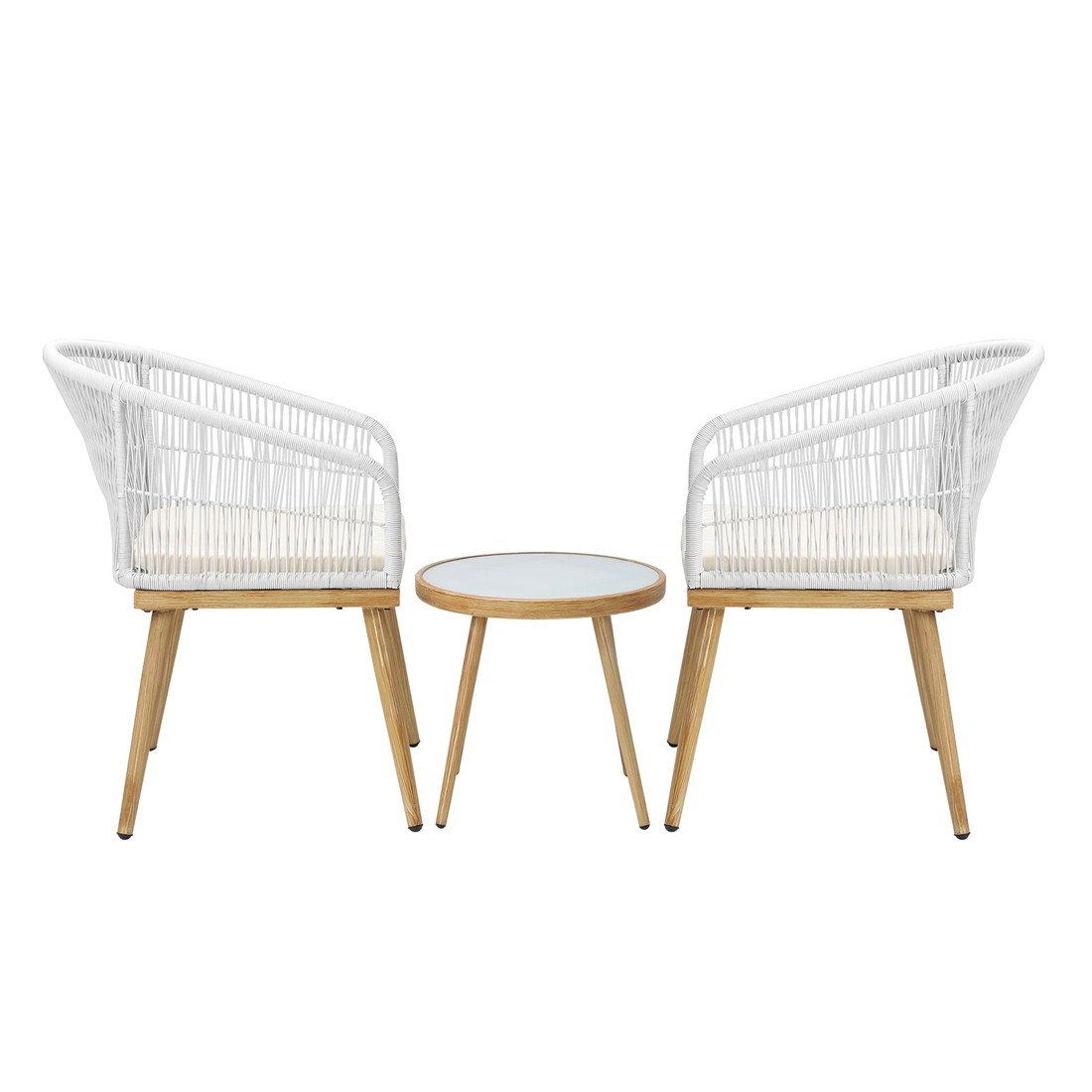 8 Livsip 3pcs Outdoor Furniture Lounge Setting Dining Table Chair Patio Bistro Set
 - Multi, 8 of 10