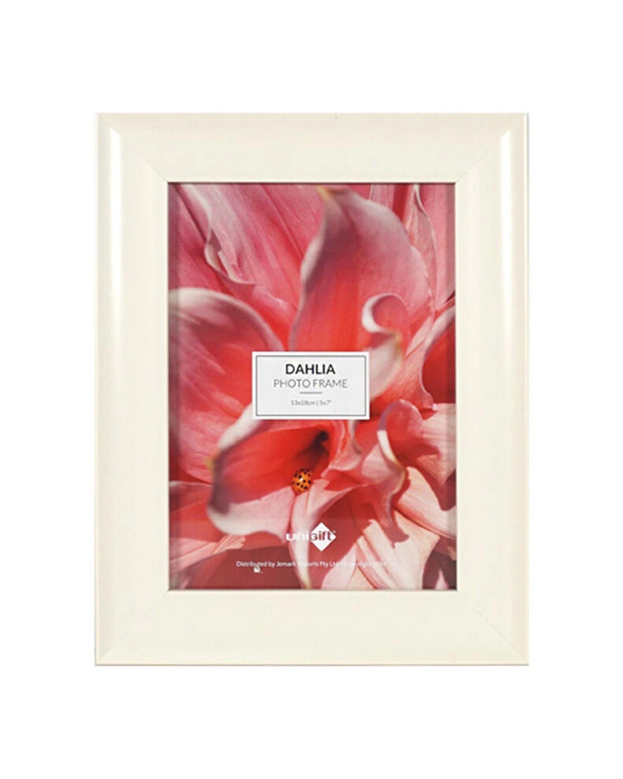 1 Unigift Dahlia Photo Frame Picture Holder 13x18cm - White, 1 of 1