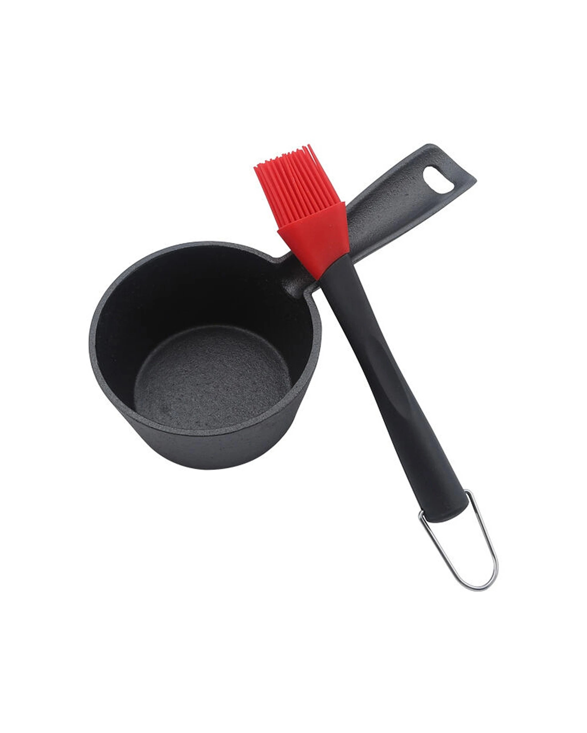 3 Mens Republic Basting Set Cast Iron Pot And Basting Brush For Bbq Essential Kit - Black, 3 of 5