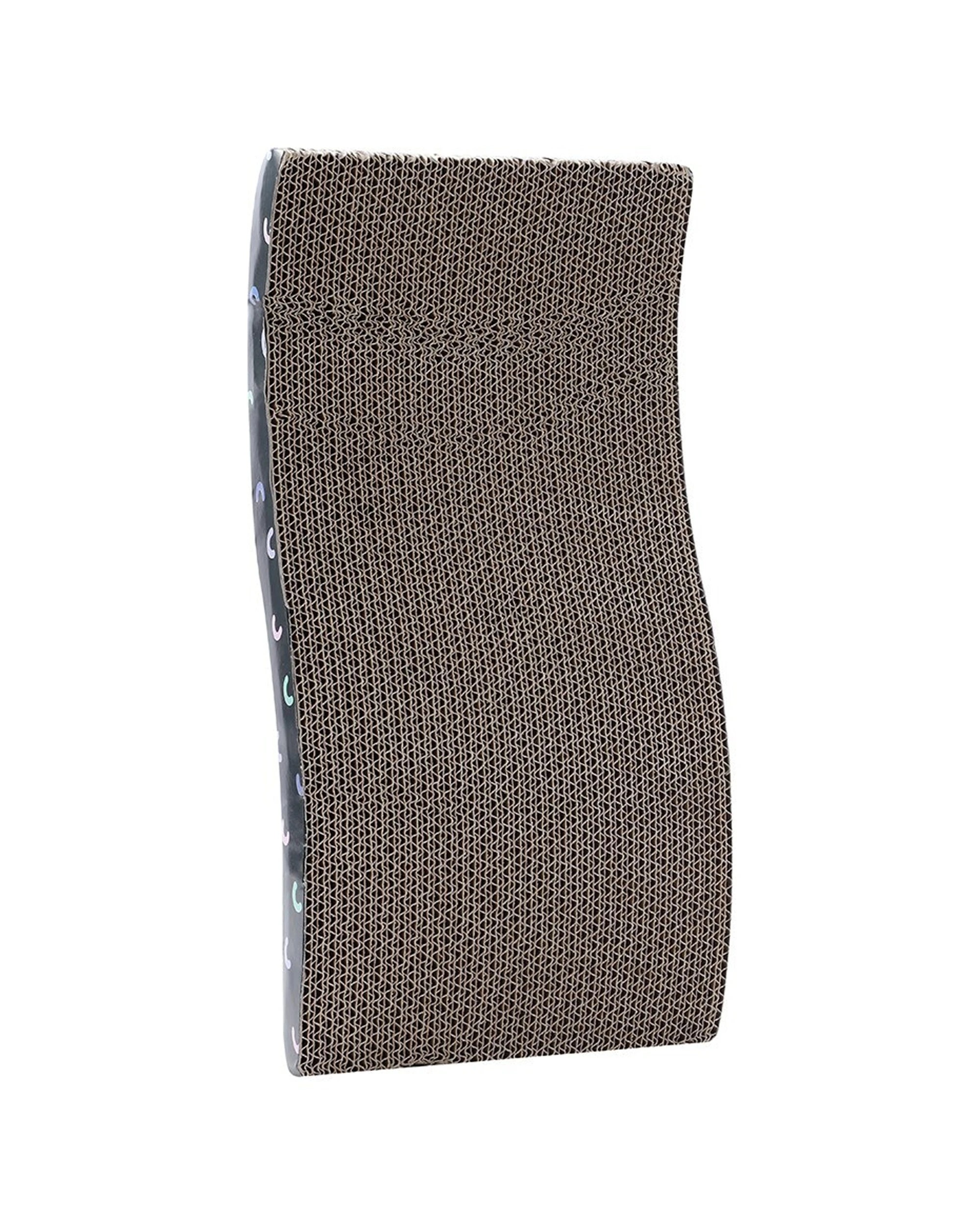 4 Paws And Claws 42x21cm Wavy Cat Scratch Pad Pet Scratcher Toy Play Board Catnip
 - Brown, 4 of 5