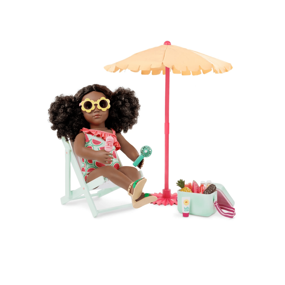 3 Our Generation Sunny & Cool Patio Set 18-inch Doll Outdoor Furniture & Accessories - Multi, 3 of 6