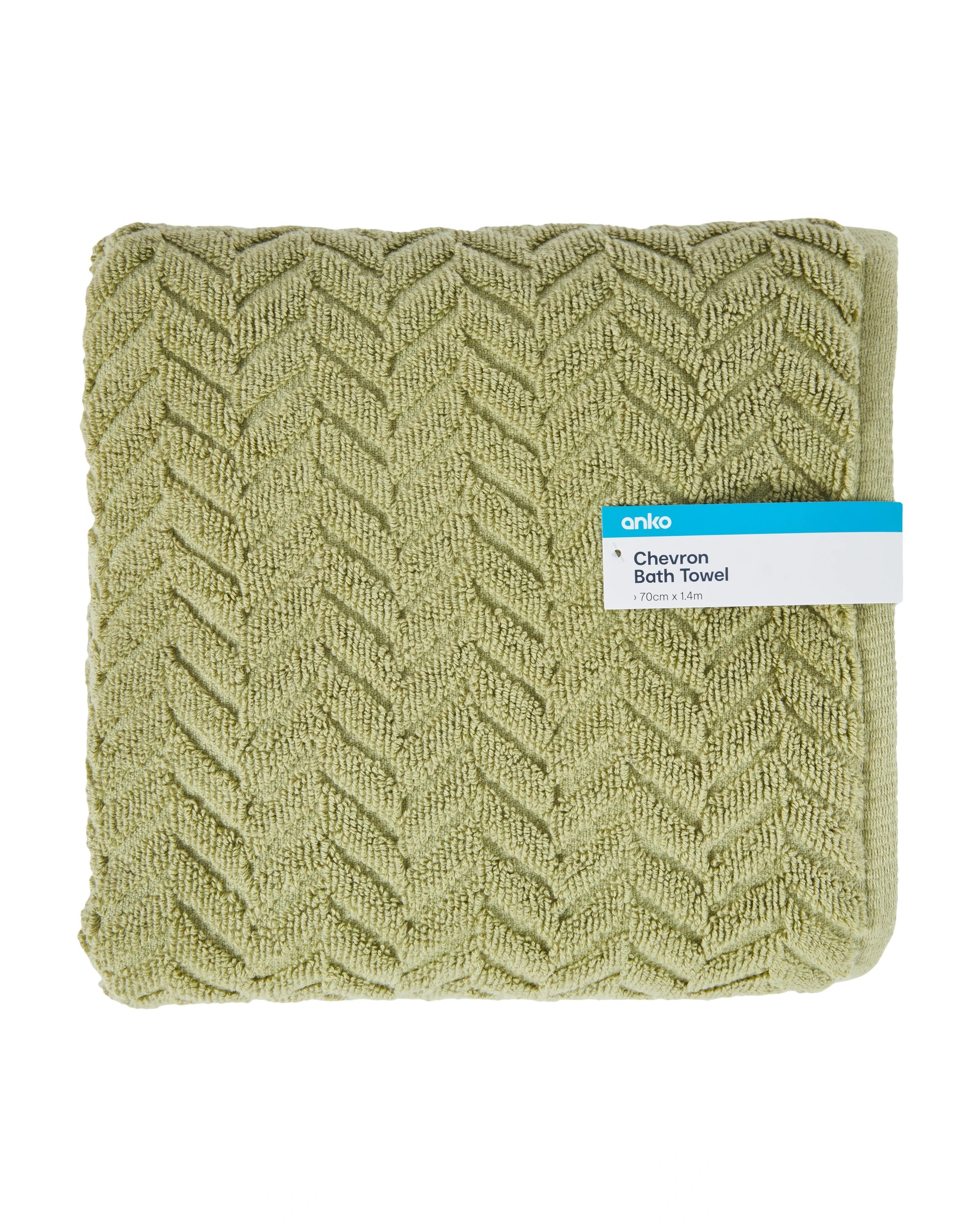 5 Chevron Cotton Bath Towel - Pistachio, 5 of 5