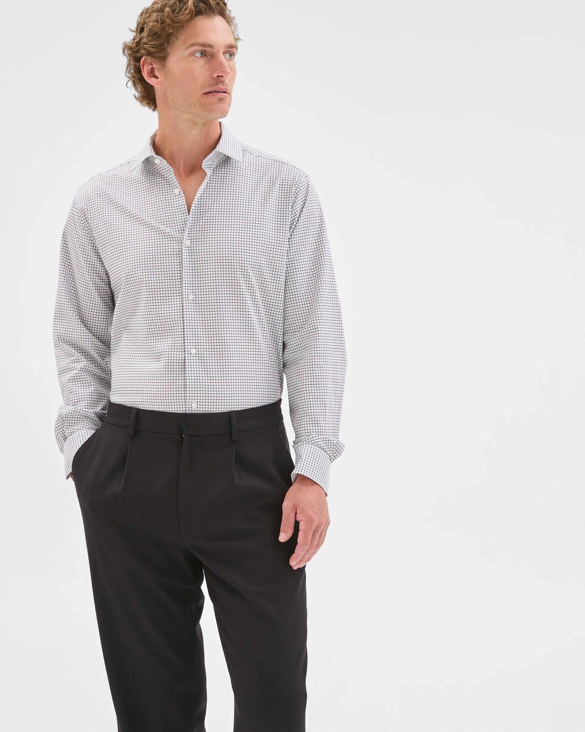 1 Preview Australian Cotton Check Business Shirt , 1 of 6