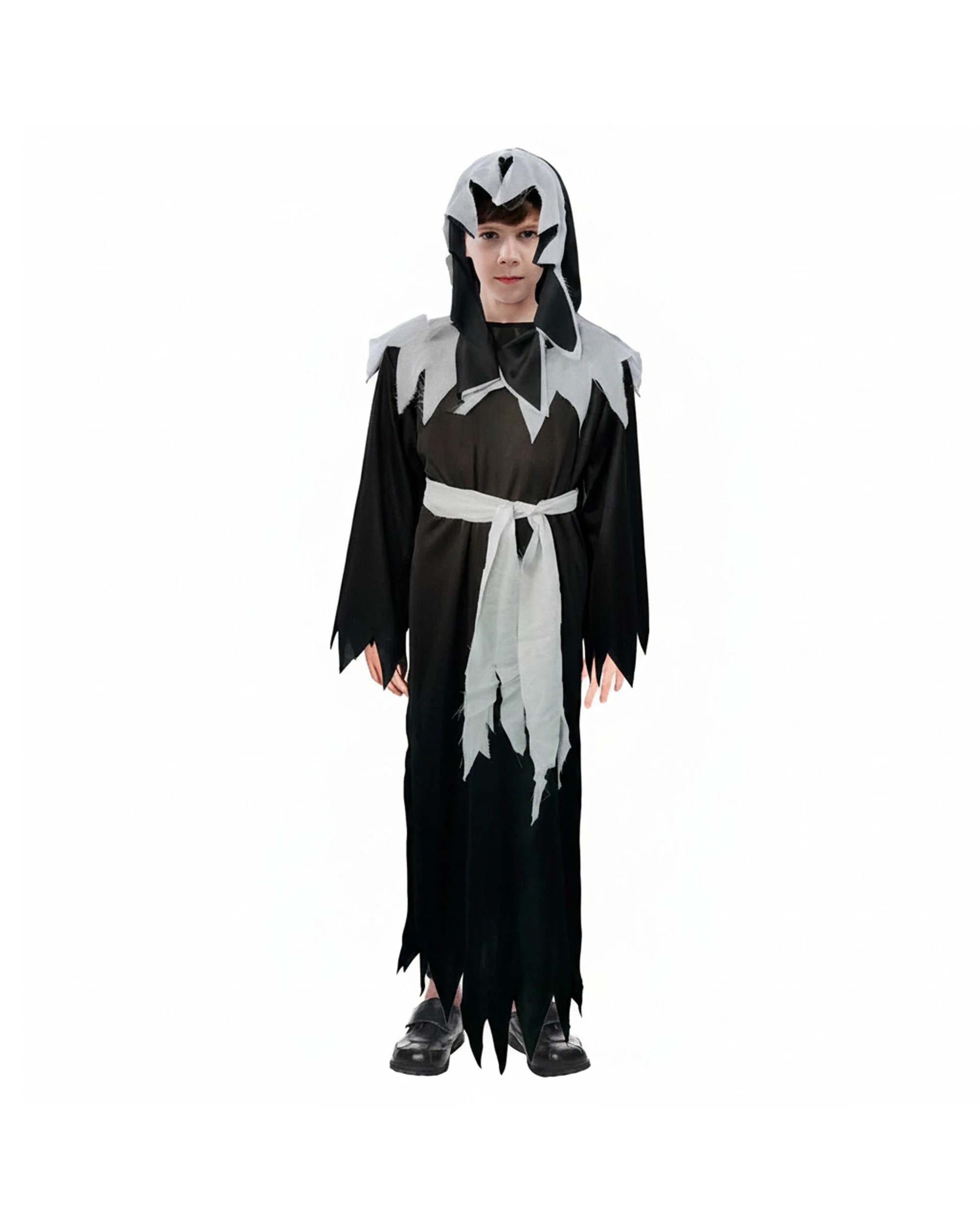 1 JD Party Death Reaper Hooded Tunic Kids Halloween Costume 10-12y - Black, 1 of 1
