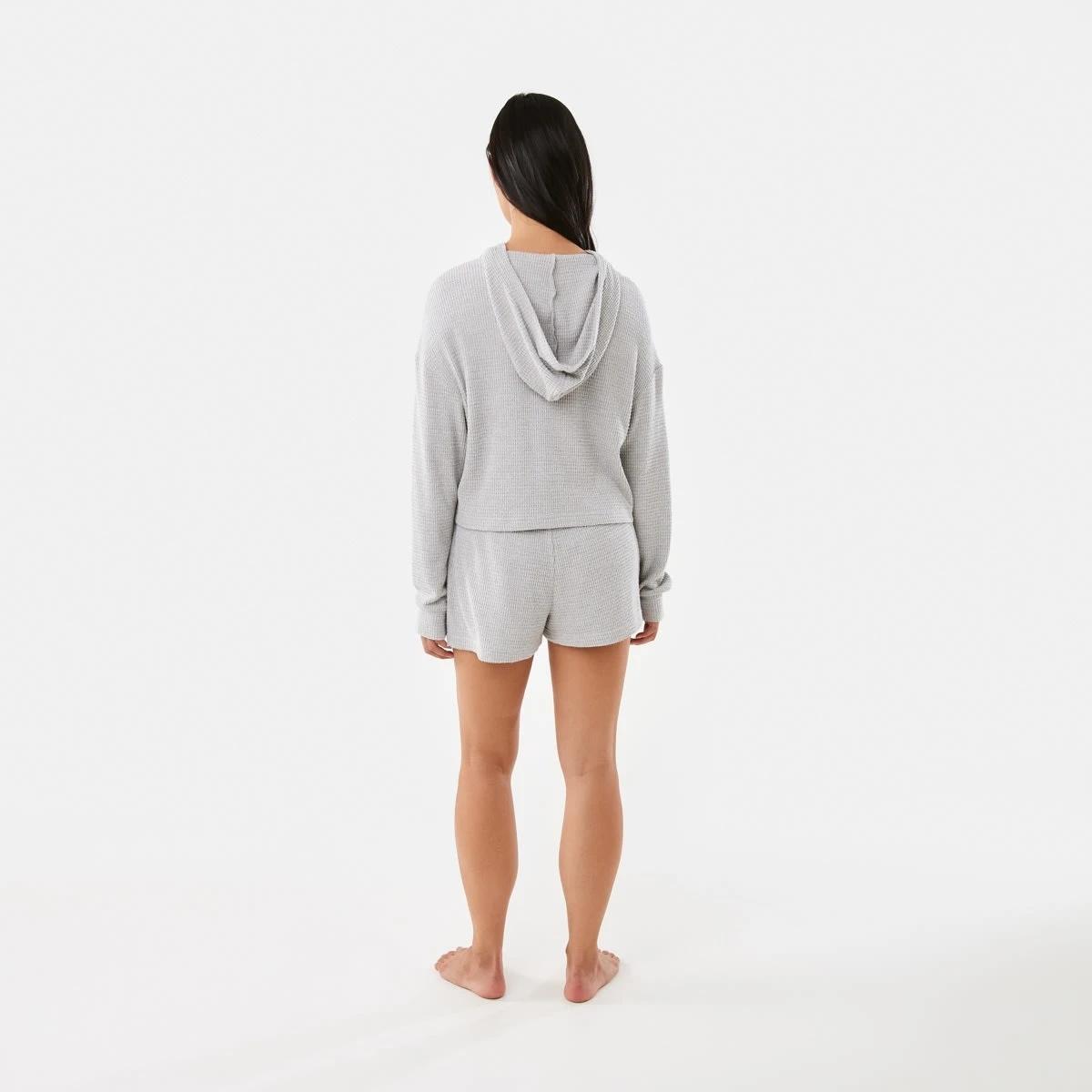 6 Waffle Top and Shorts Pyjama Set Slvr Marle, 6 of 10