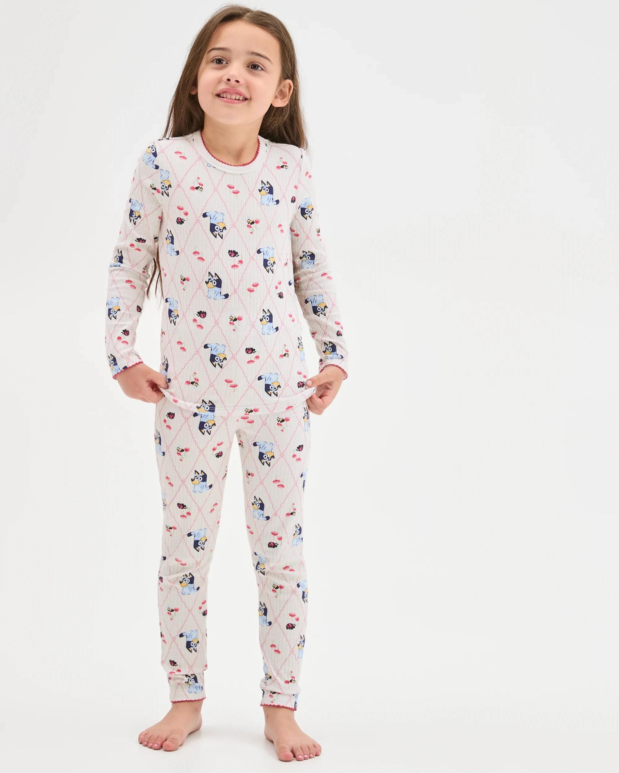1 Bluey Younger Girls Elevated Knit Pyjama Set BLUEY, 1 of 7